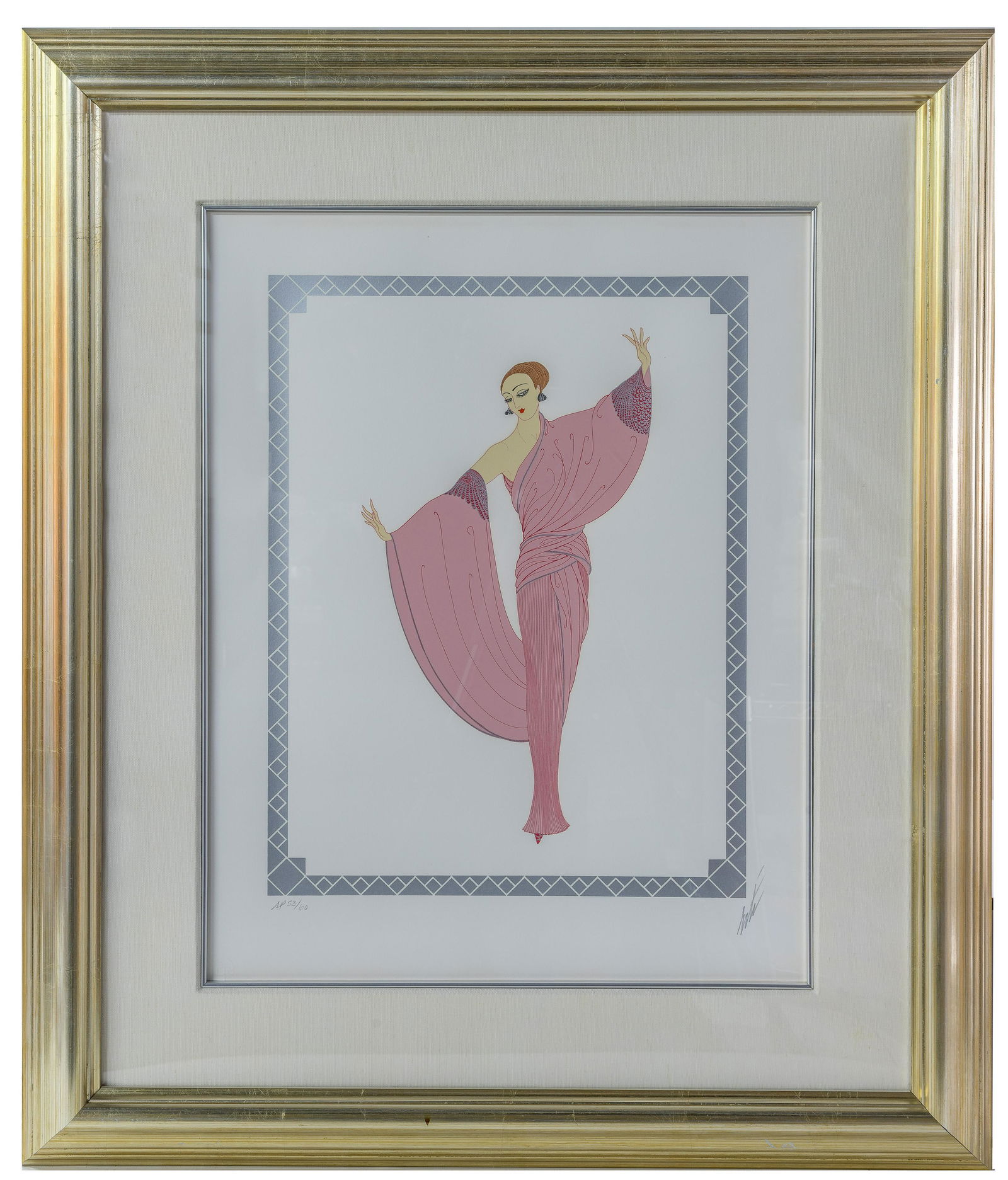 Erte (Romain de Tirtoff) (Russian / French, 1892-1990) 'In the Evening' Serigraph (1 of 4)