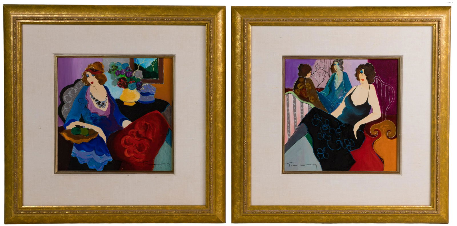 Itzchak Tarkay (Israeli, 1925-2012) Embellished Serigraphs (1 of 6)