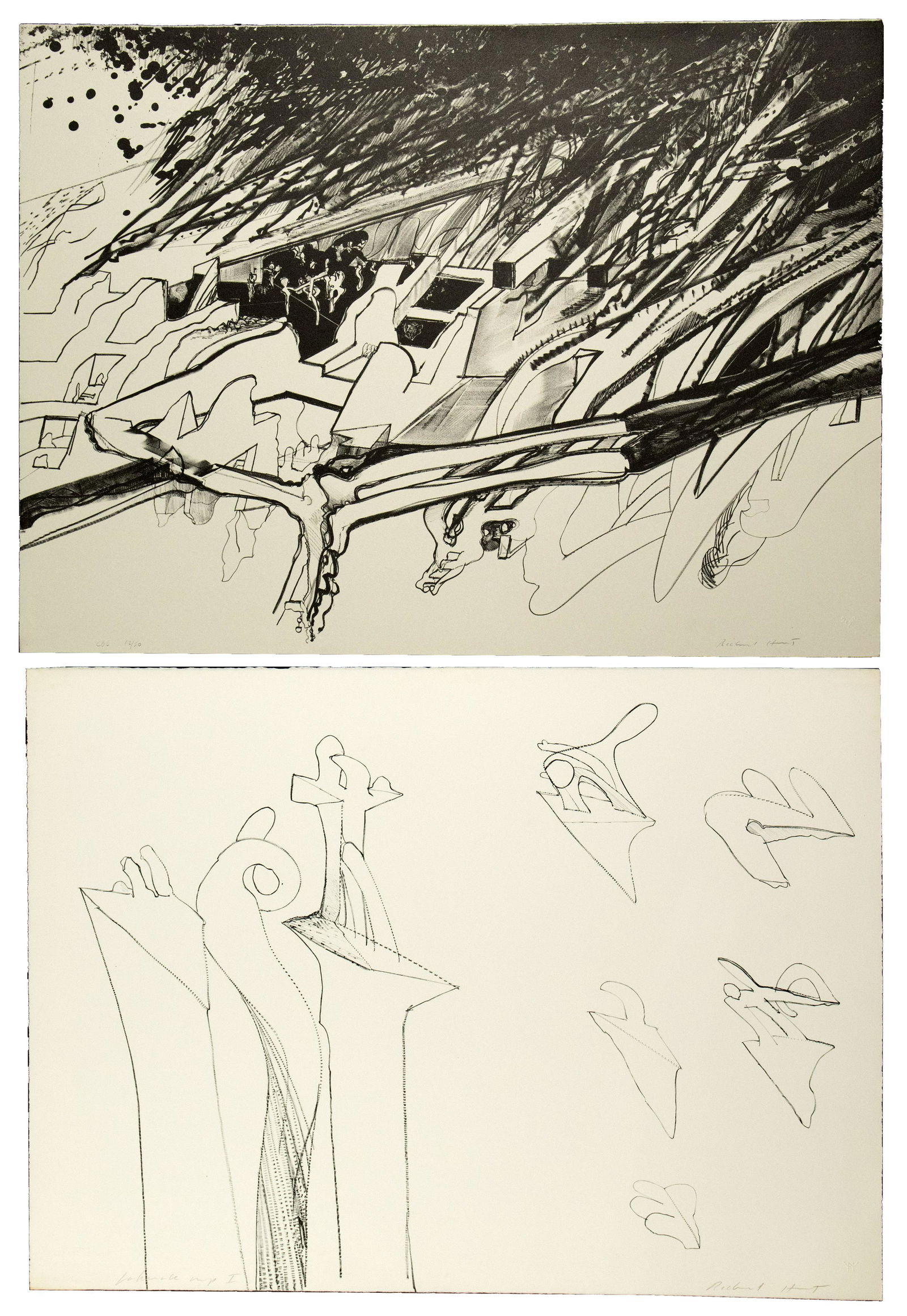 Richard Hunt (American, b.1935) Lithographs (1 of 2)