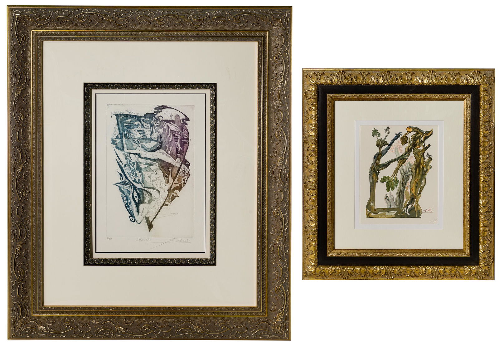 (After) Salvador Dali (Spanish, 1904-1989) Woodcut and Alfred Gockel (German, b.1952) Etching with A (1 of 6)