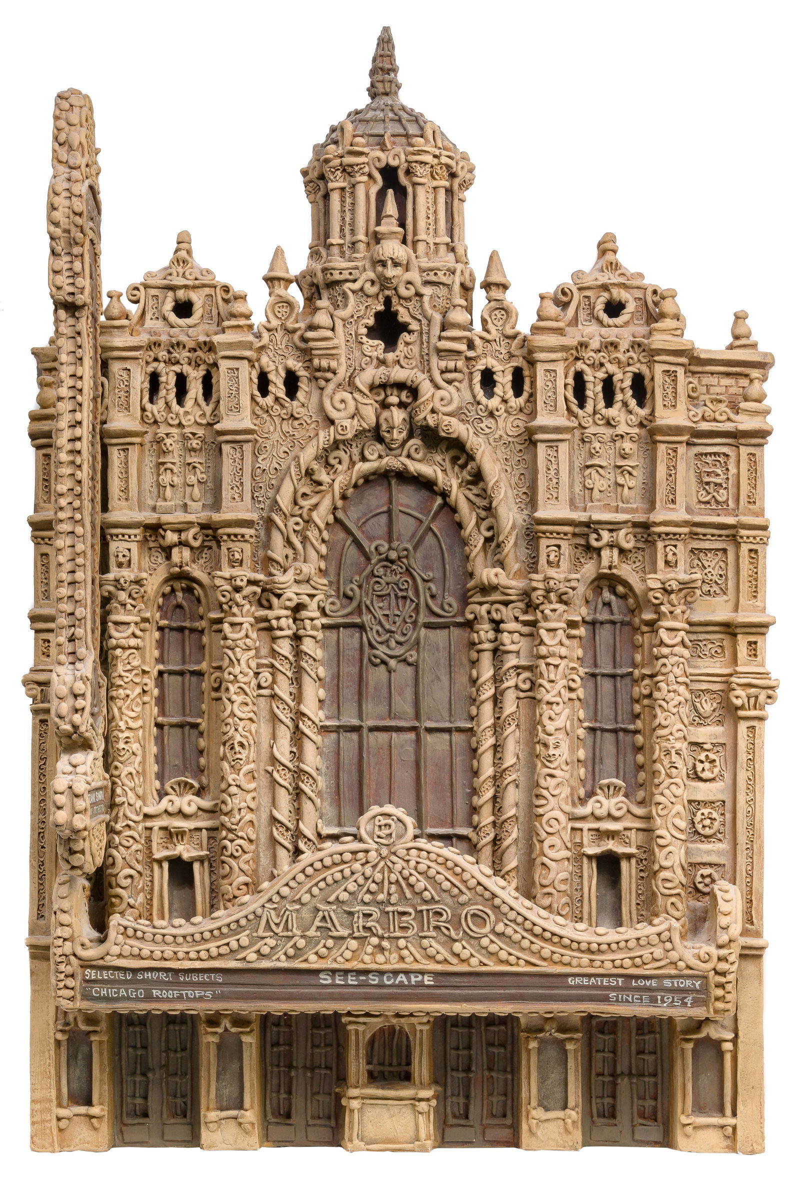 Alice 'Zani' Jacobsen (American, 20th Century) 'Marbro Theater' Plaster Relief (1 of 5)