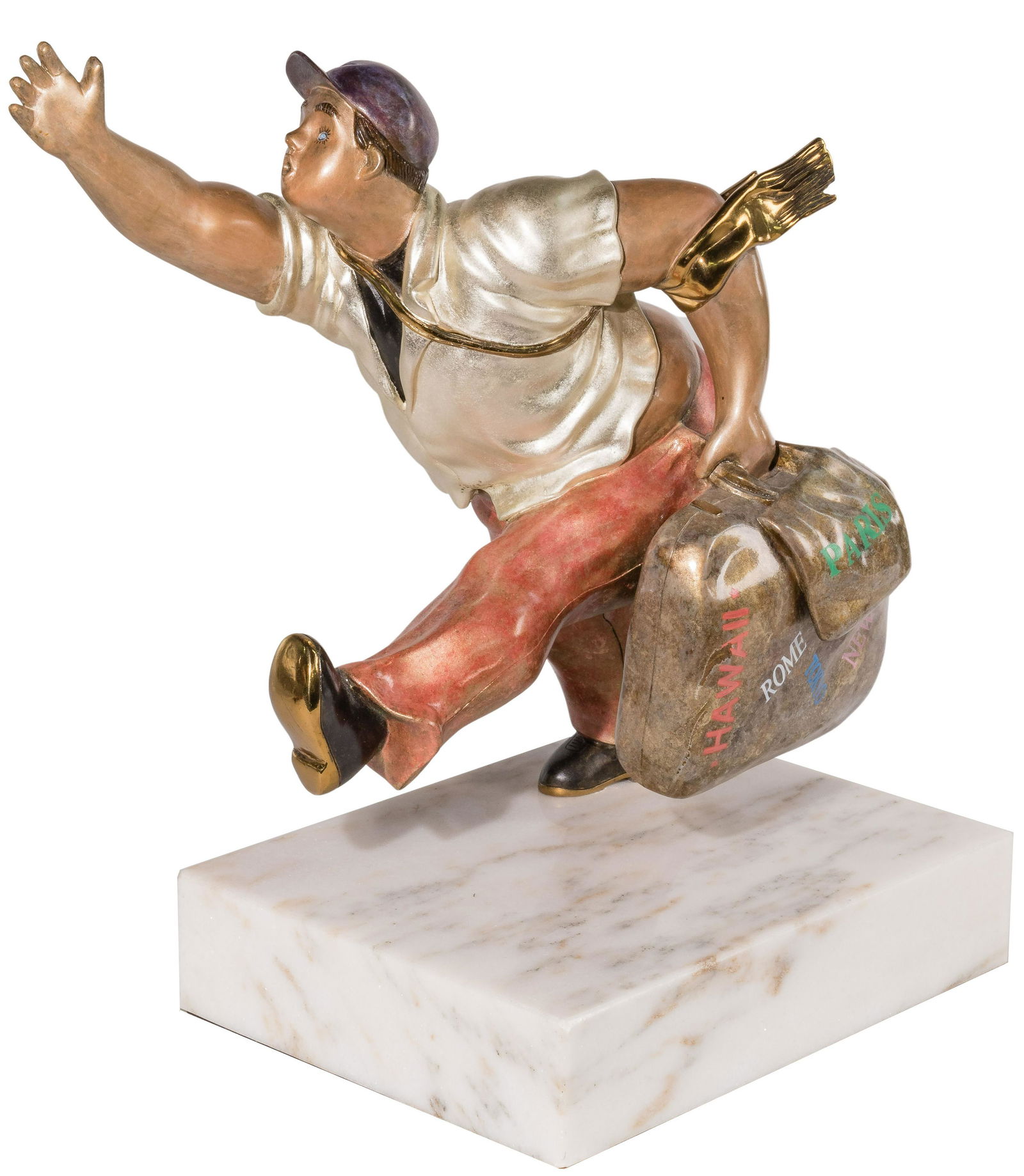 Hiro Yamagata (American, b.1948) "The Tourist" Bronze Statue (1 of 3)