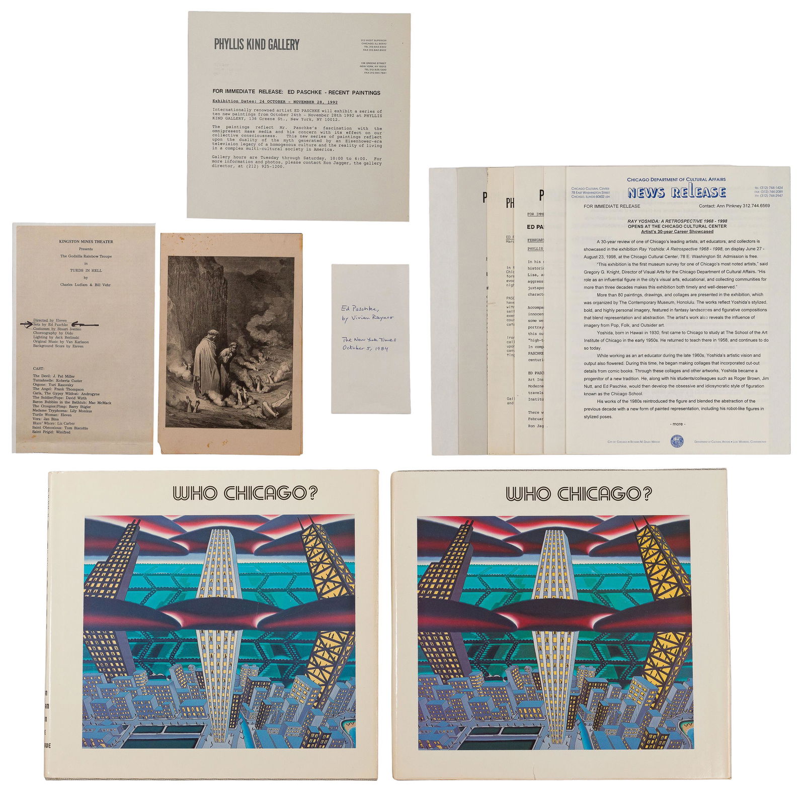 Ed Paschke (American, 1939-2004) Ephemera and Chicago Imagist Books (1 of 3)