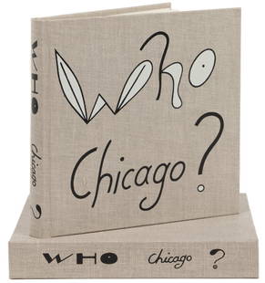 Jim Nutt (American, b.1938) 'I've Been Waiting' Lithograph and 'Who Chicago?' Clam Shell Book: Jim Nutt (American, b.1938) 'I've Been Waiting' Lithograph and 'Who Chicago?' Clam Shell Book 1980, lithograph pencil signed lower right verso, #77/125 lower center and the accompanying specially boun