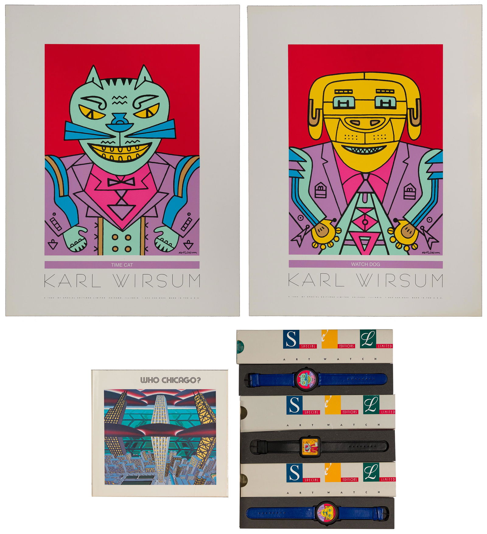 Keith Haring and Karl Wirsum Watch and Poster Assortment (1 of 4)