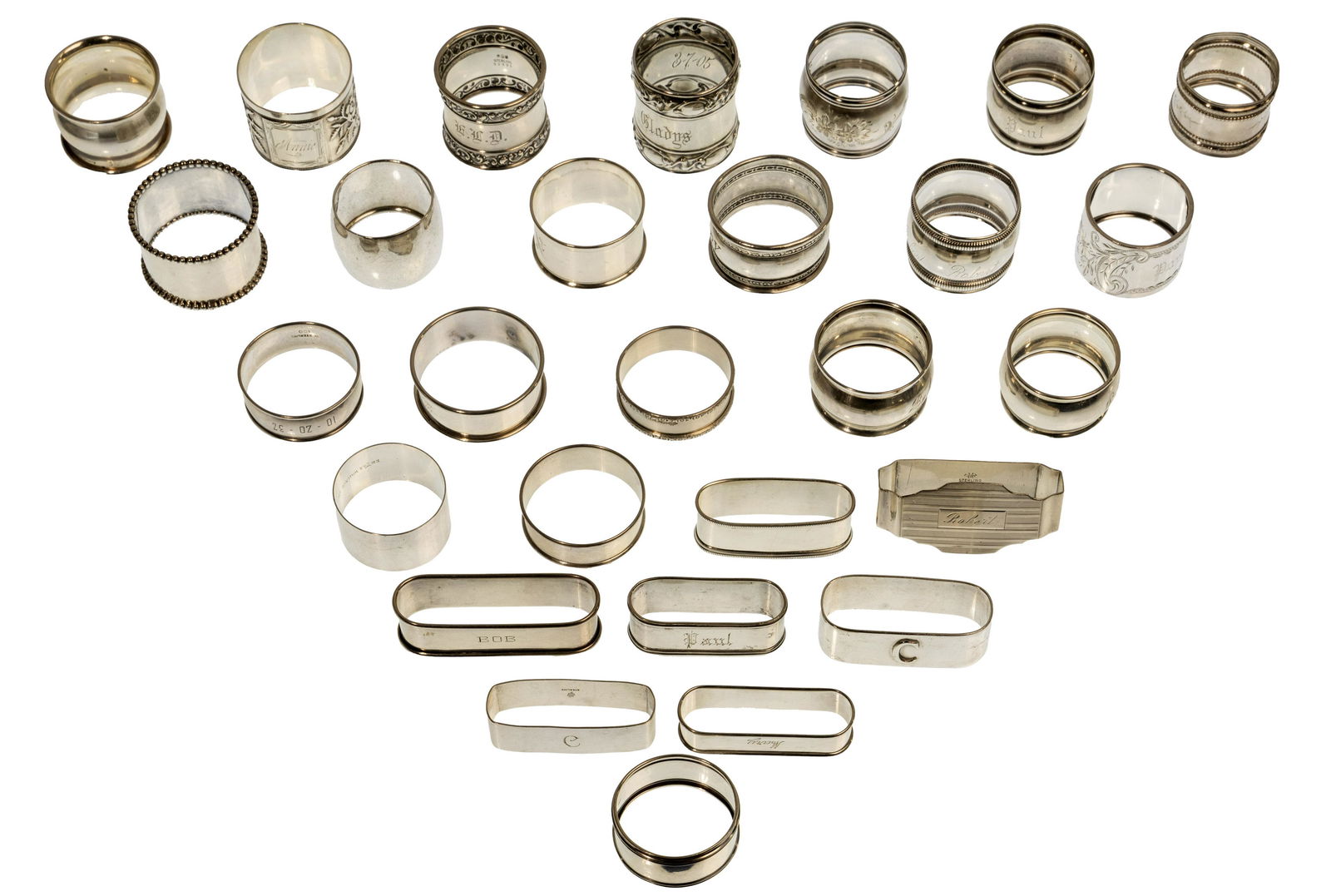 Sterling Silver Napkin Ring Assortment (1 of 1)