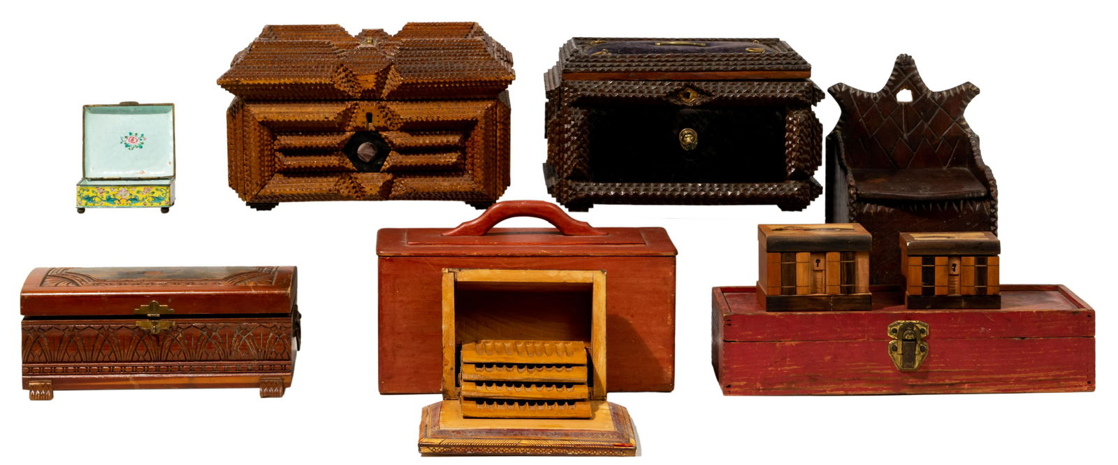 Tramp Art Box Assortment (1 of 2)