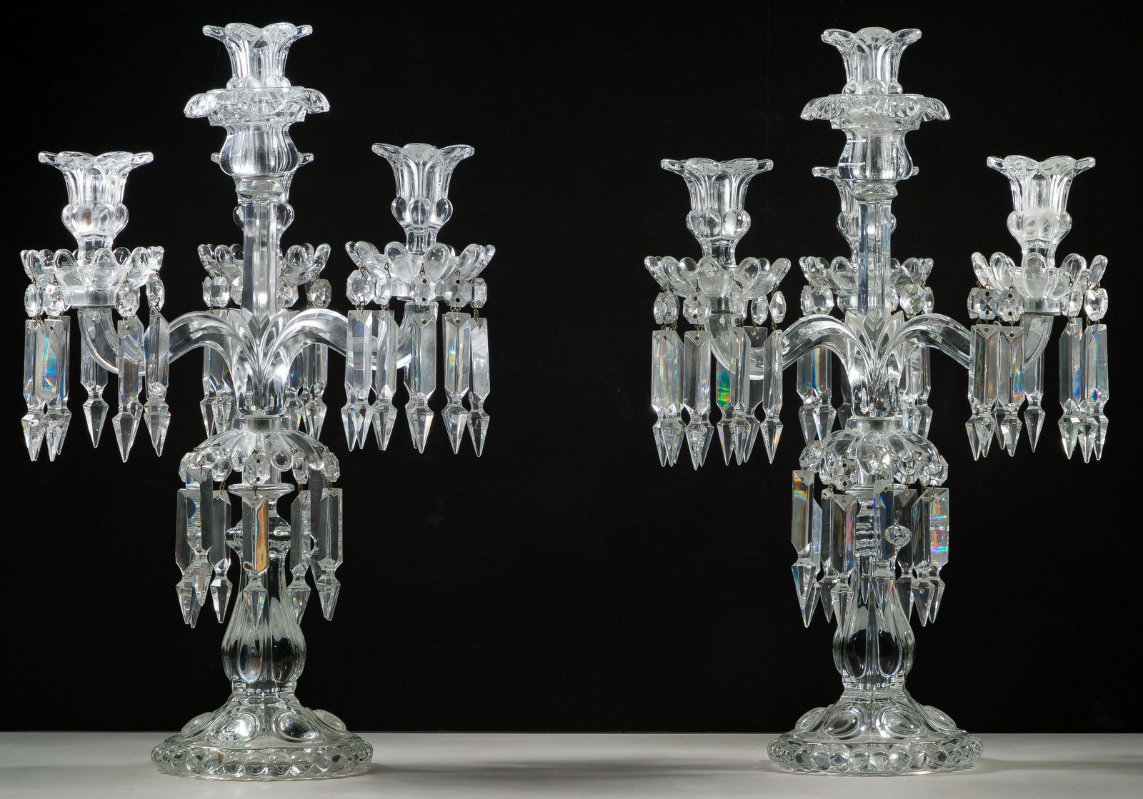 Pressed Glass Candelabras (1 of 2)