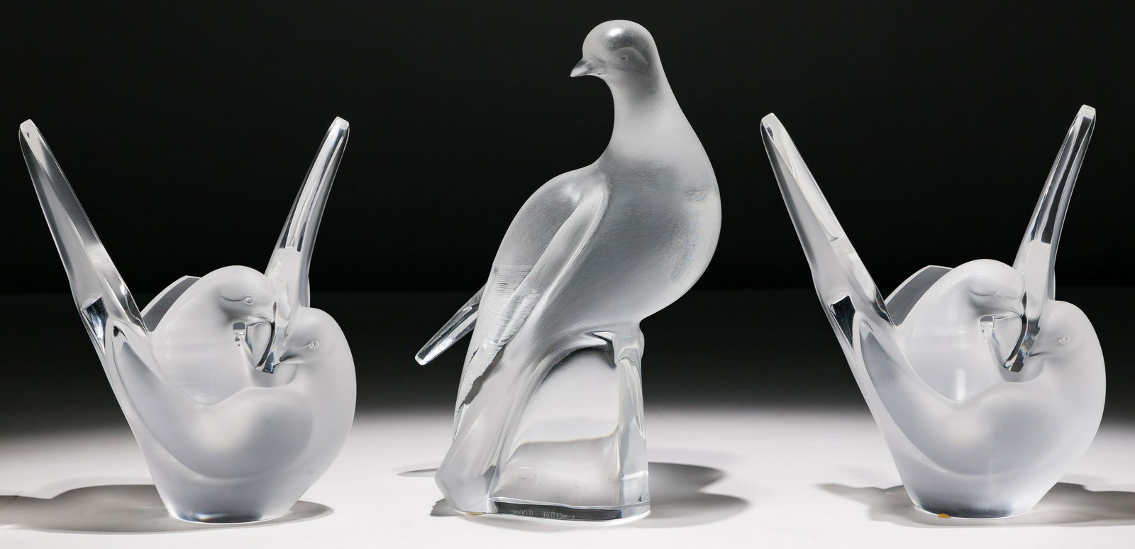 Lalique Crystal 'Charis' Figure and 'Sylvie' Vases (1 of 3)