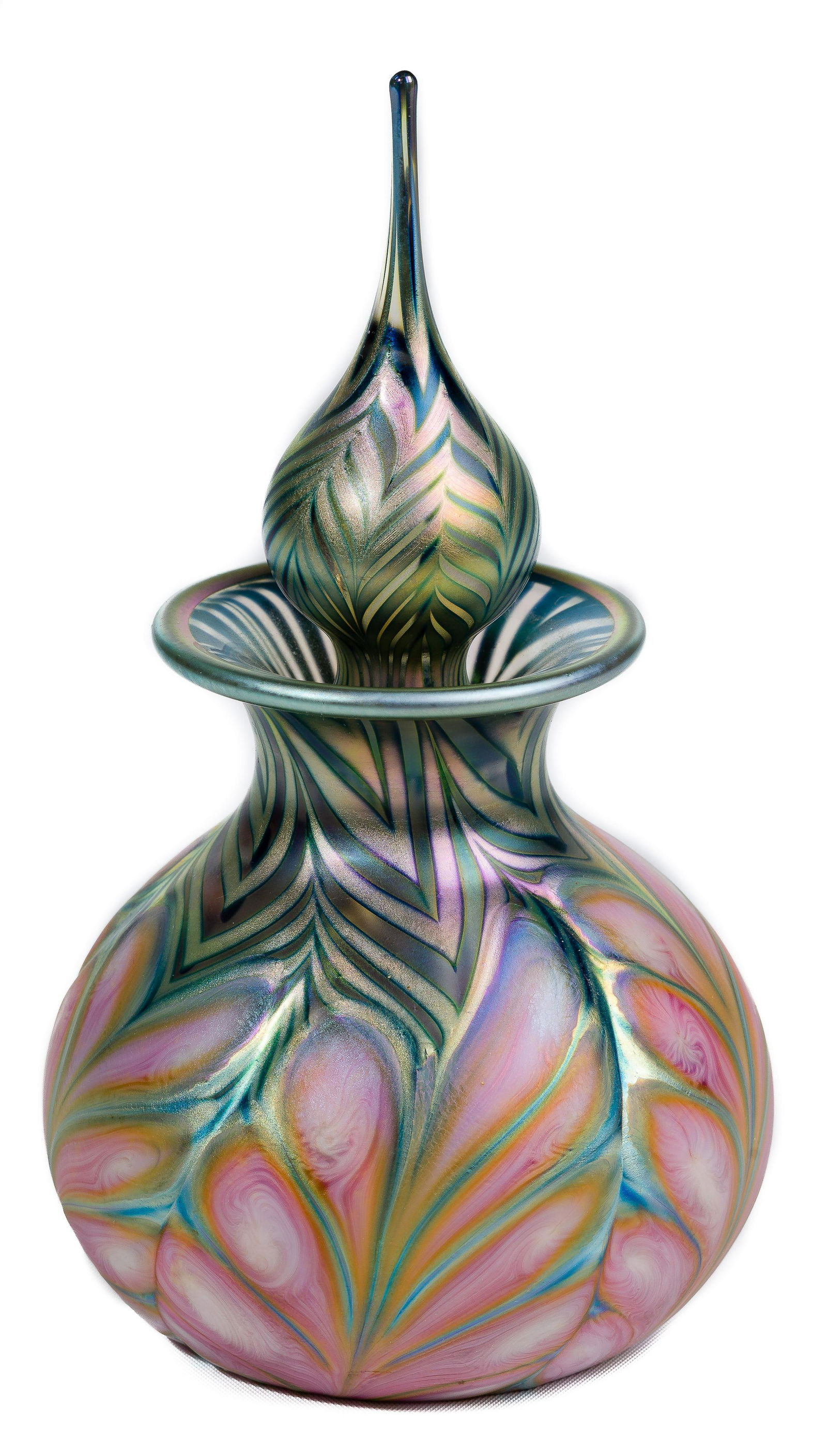 Daniel Lotton 'Fern' Art Glass Perfume Bottle (1 of 7)