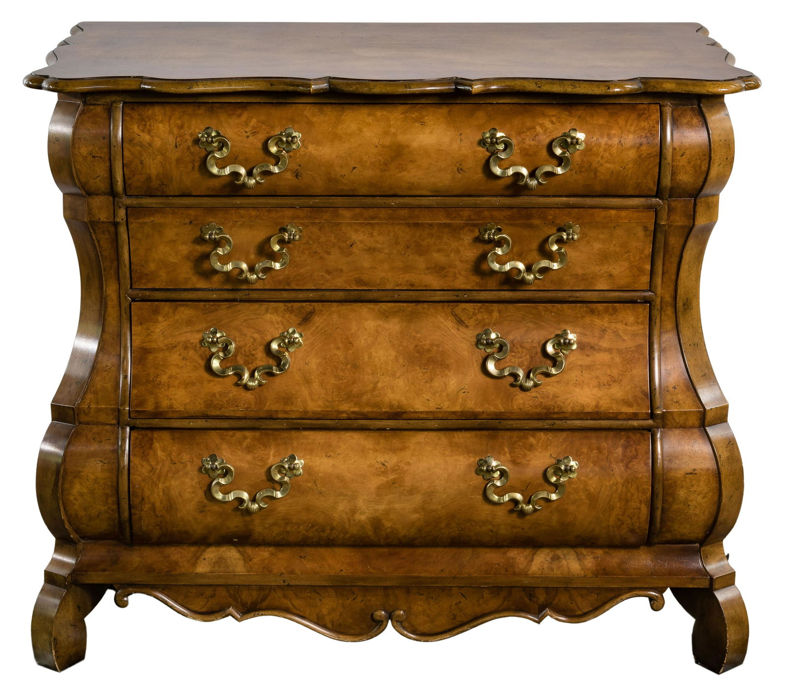 Baker Furniture Baroque Style Bombe Dresser (1 of 5)