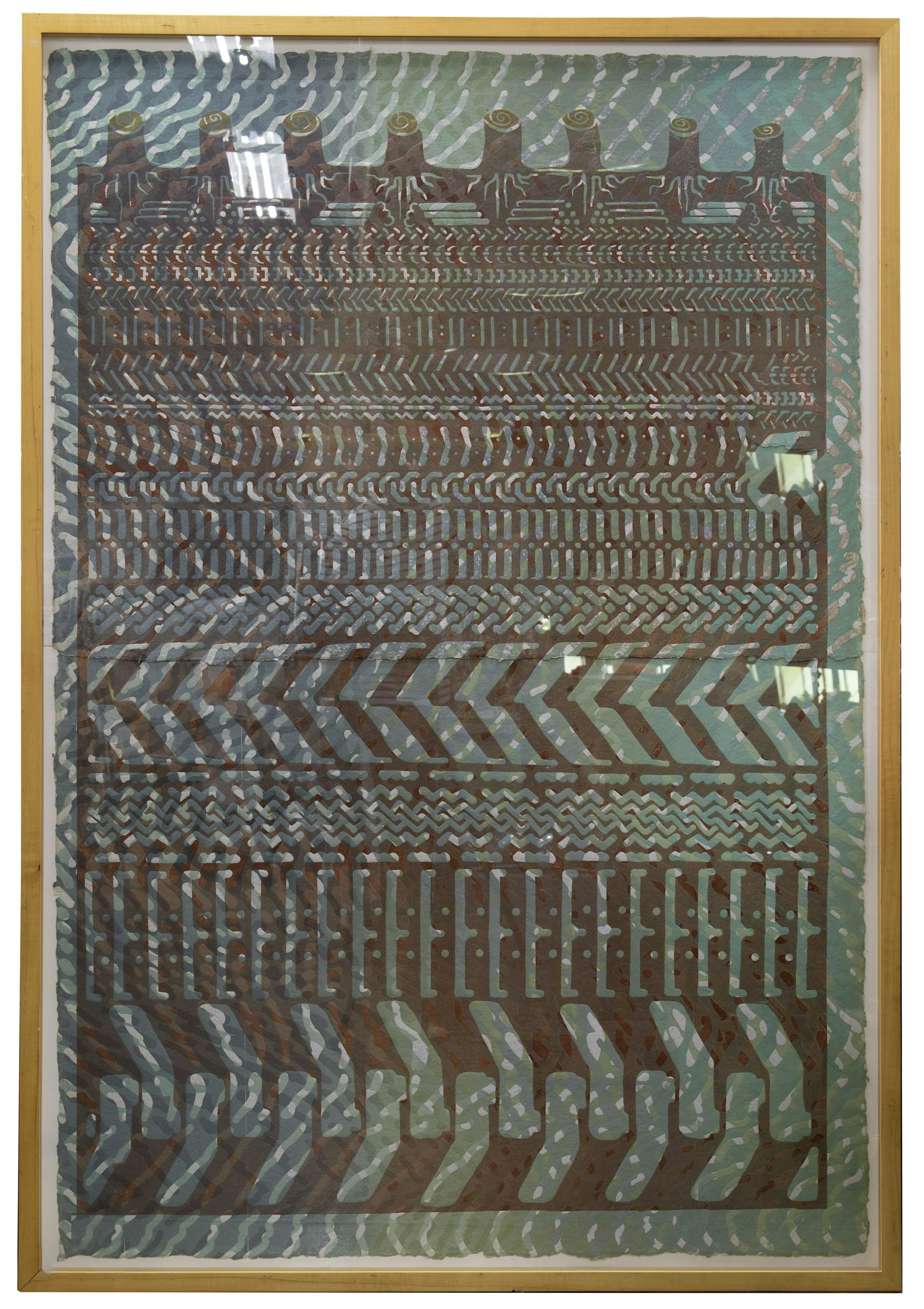 Robert Lazuka (American, b.1948) 'National Forest: Clear Cut Decision' Woodcut Diptych Monotype (1 of 1)