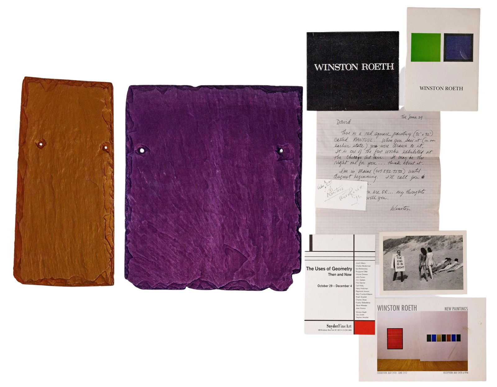 Winston Roeth (American, b.1945) Tempera on Slate Paintings (1 of 1)