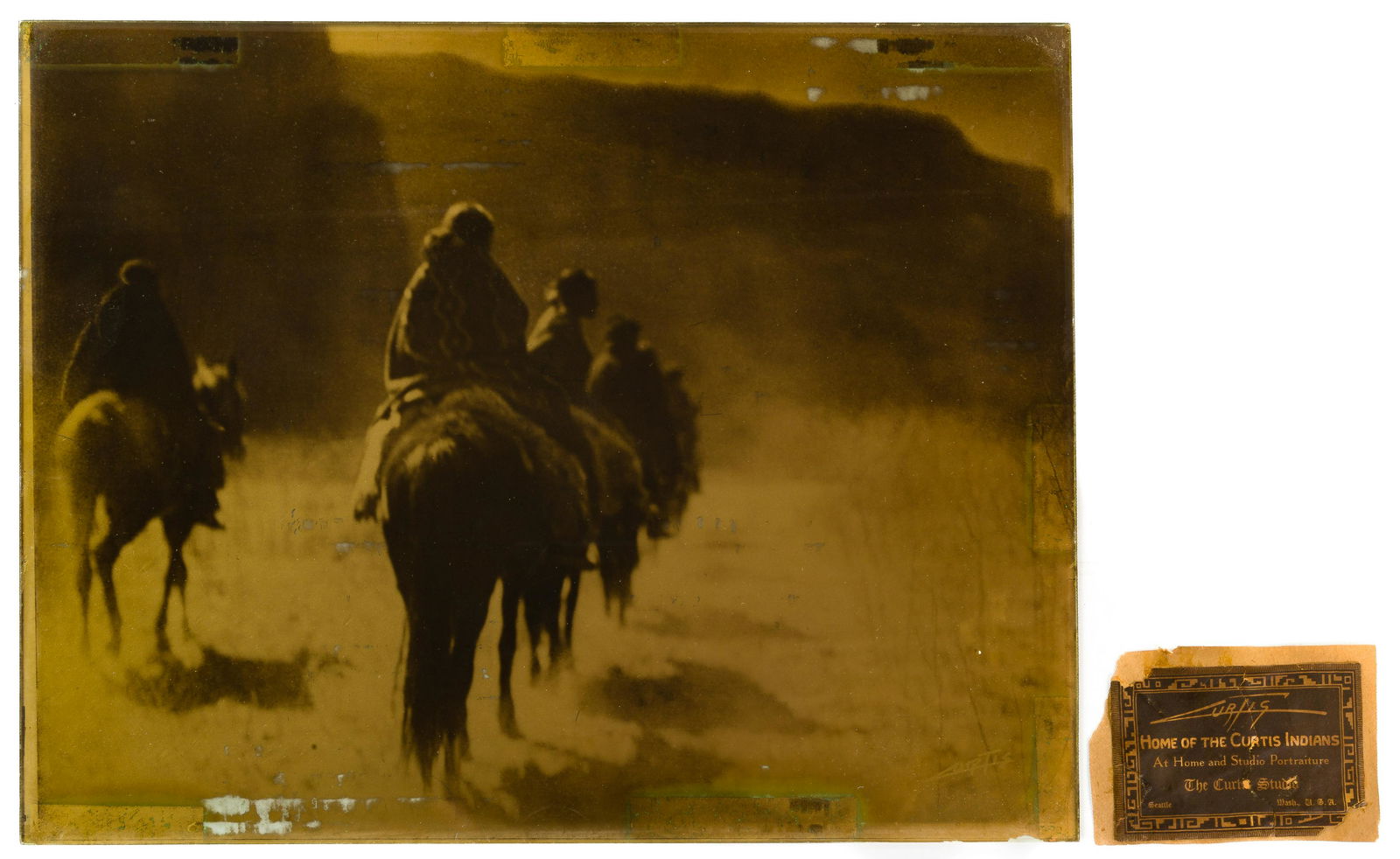 Edward Curtis (American, 1868-1952) 'The Vanishing Race' Orotone Print (1 of 4)