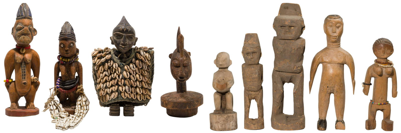 Ethnographic Carved Wood Figurine Assortment (1 of 5)