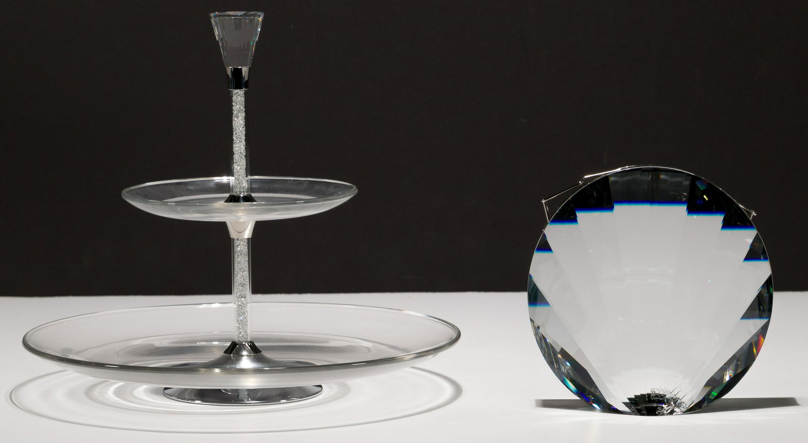 Swarovski Crystal 2-Tiered Cake Stand and Vase (1 of 2)
