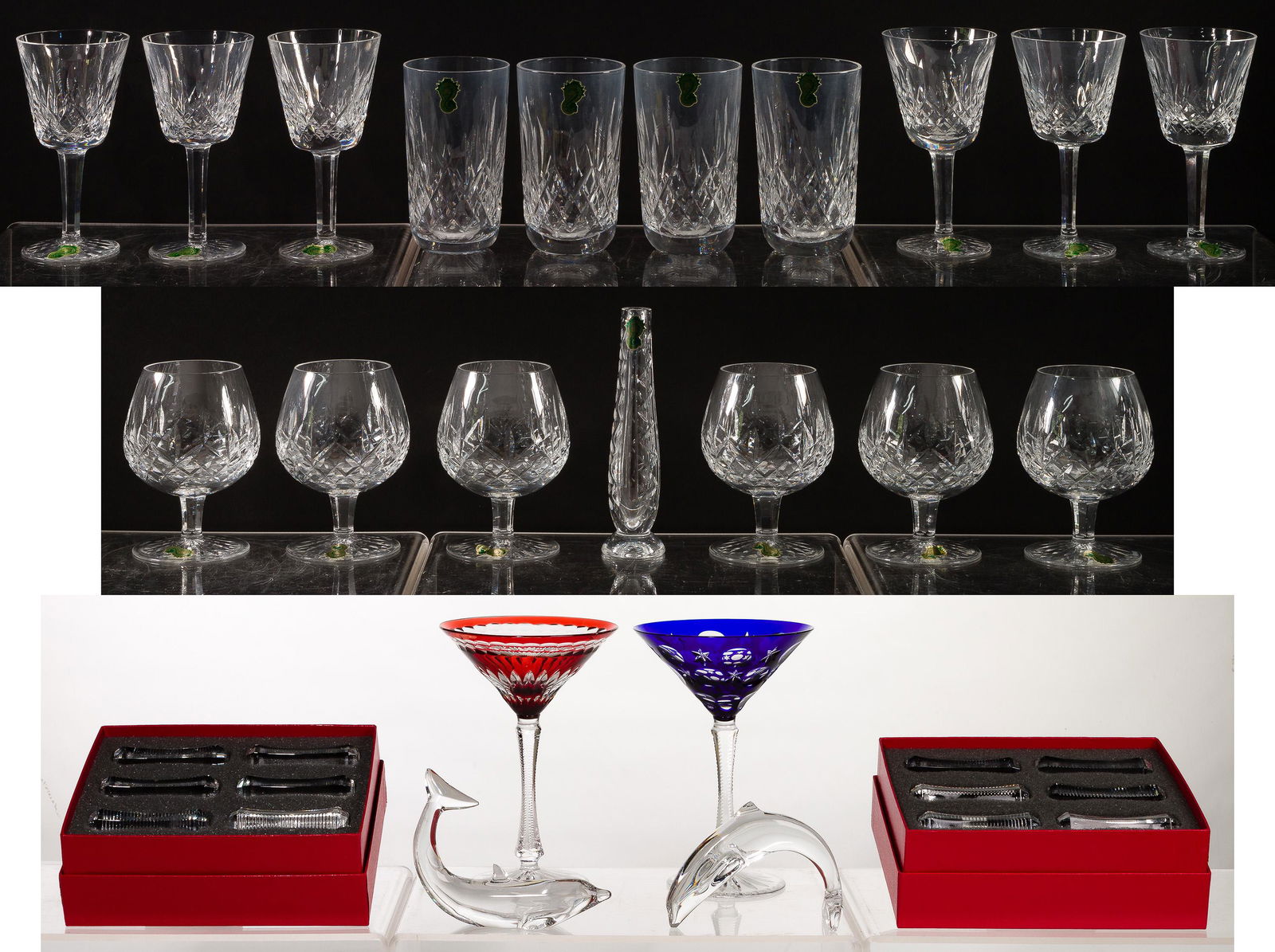 Waterford, Baccarat and Faberge Crystal Assortment (1 of 4)