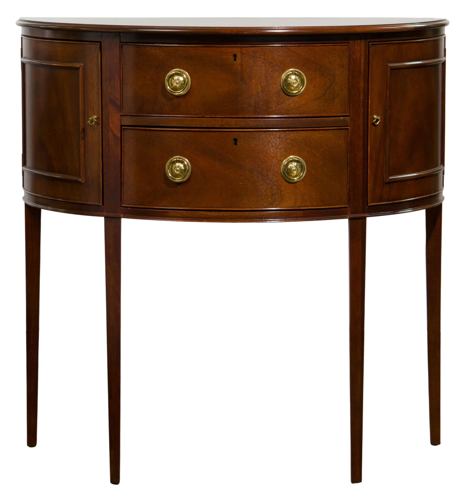 Baker Mahogany Demilune Commode (1 of 3)