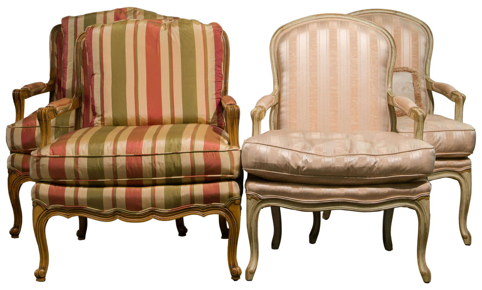 Baker French Provincial Style Upholstered Armchair Assortment (1 of 1)