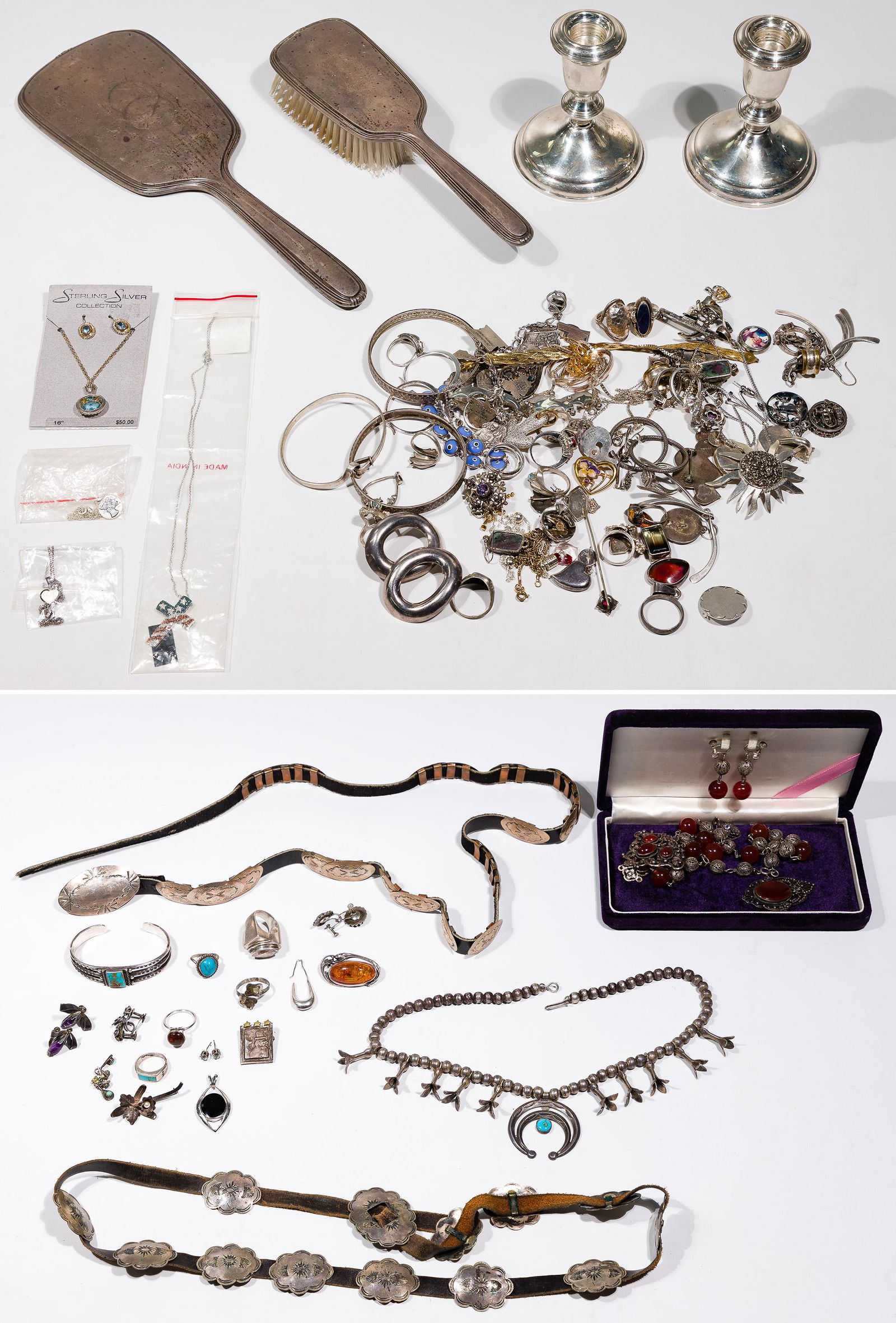 Sterling Silver and European Silver (800) Jewelry Assortment (1 of 3)