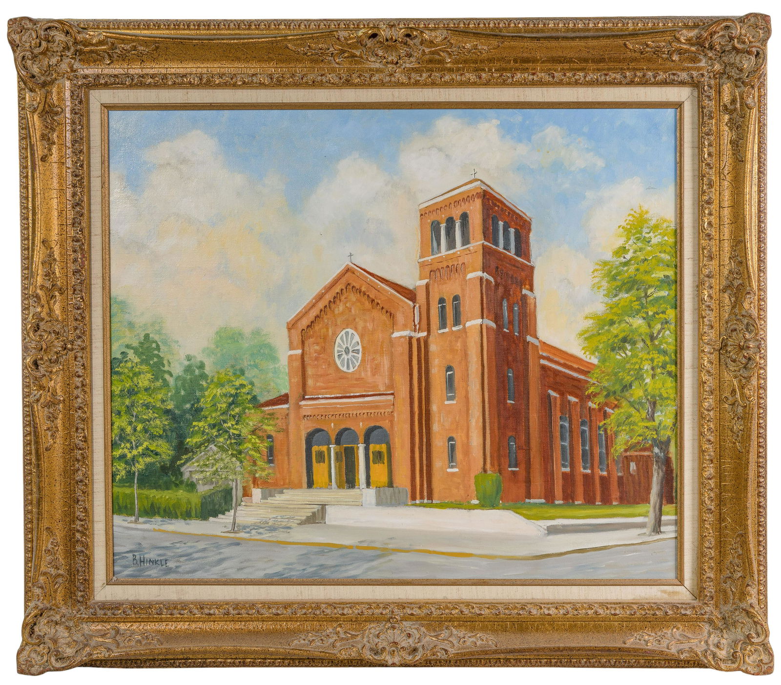 B. Hinkle (American, 20th Century) 'Saint Lawrence' Oil on Canvas (1 of 3)