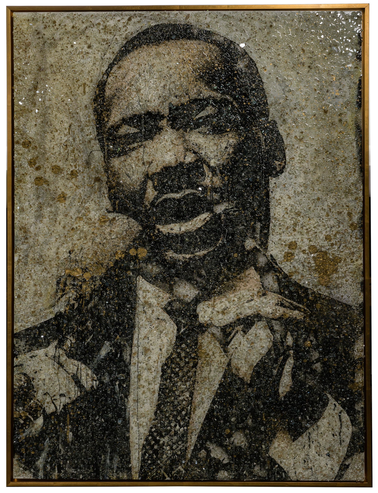 Tiffanie Anderson (American, b.1988) 'Martin Luther King Jr.' Mixed Media on Canvas (1 of 2)