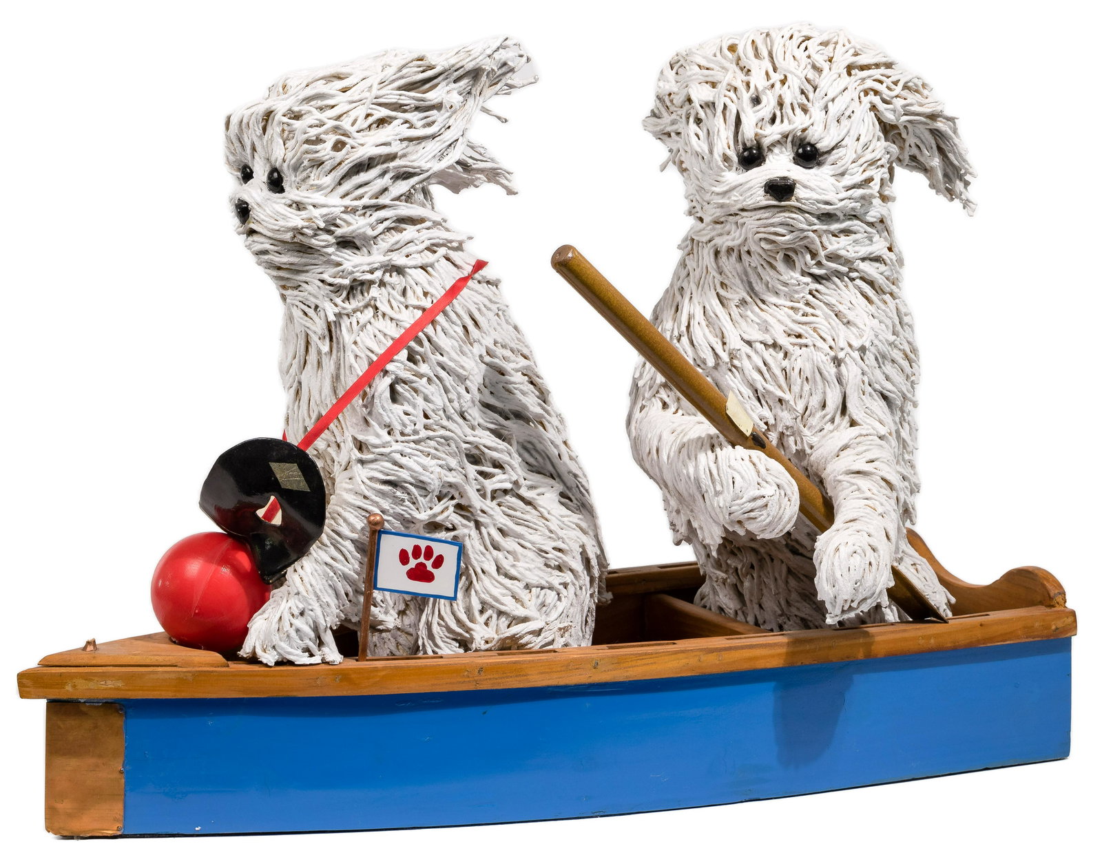 D D LaRue (American, 20th Century) Mixed Media Dog Sculpture (1 of 3)