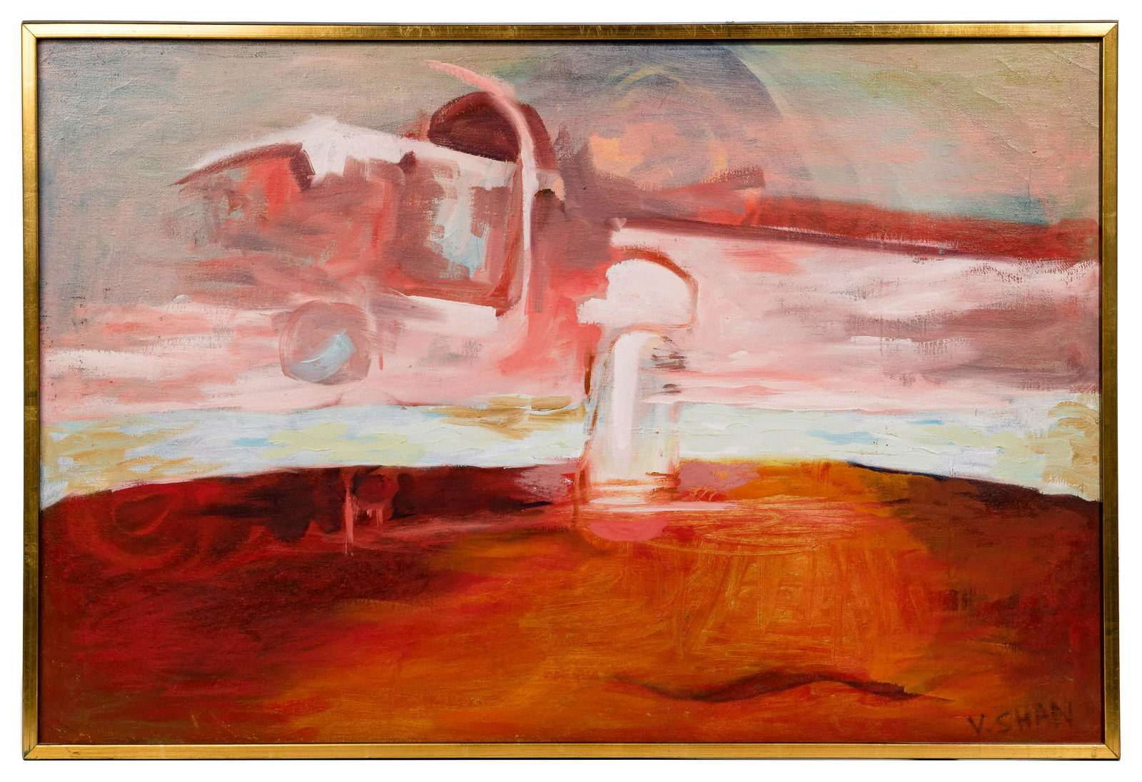 V. L. Shanbhaq (20th Century) 'Ram Mandir Subhash Road' Oil on Canvas (1 of 4)