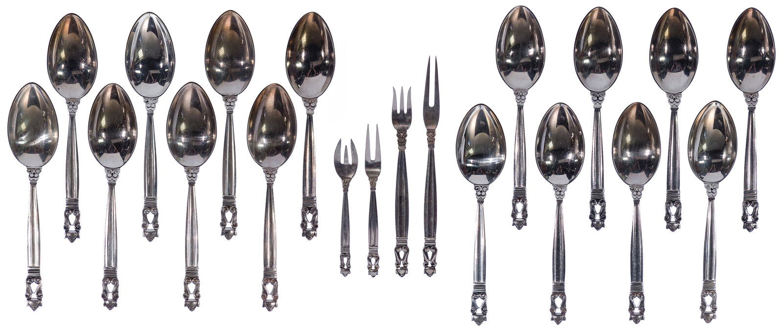 Georg Jensen 'Acorn' Sterling Silver Flatware (1 of 6)