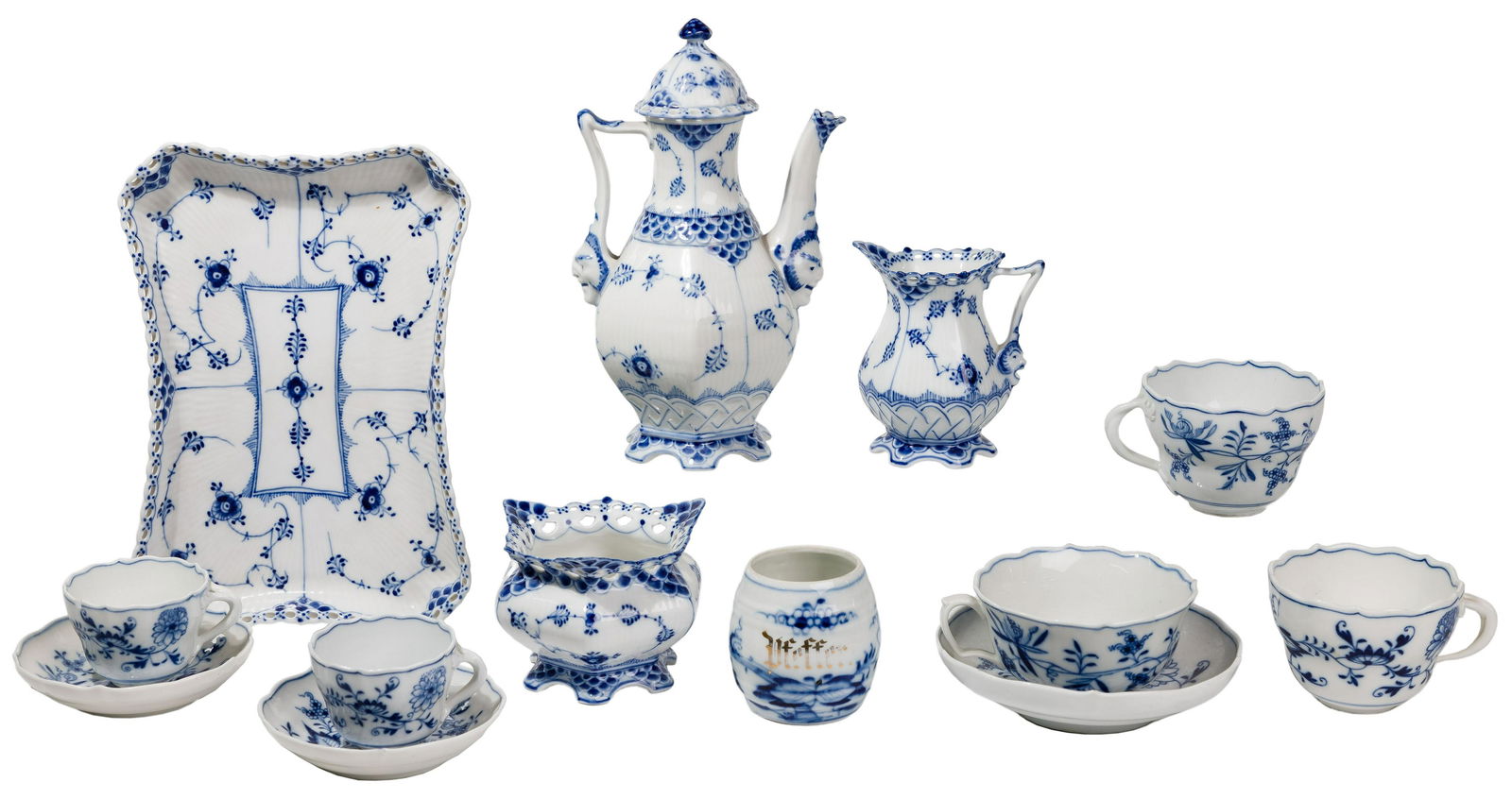 Royal Copenhagen and Meissen Porcelain Assortment (1 of 6)