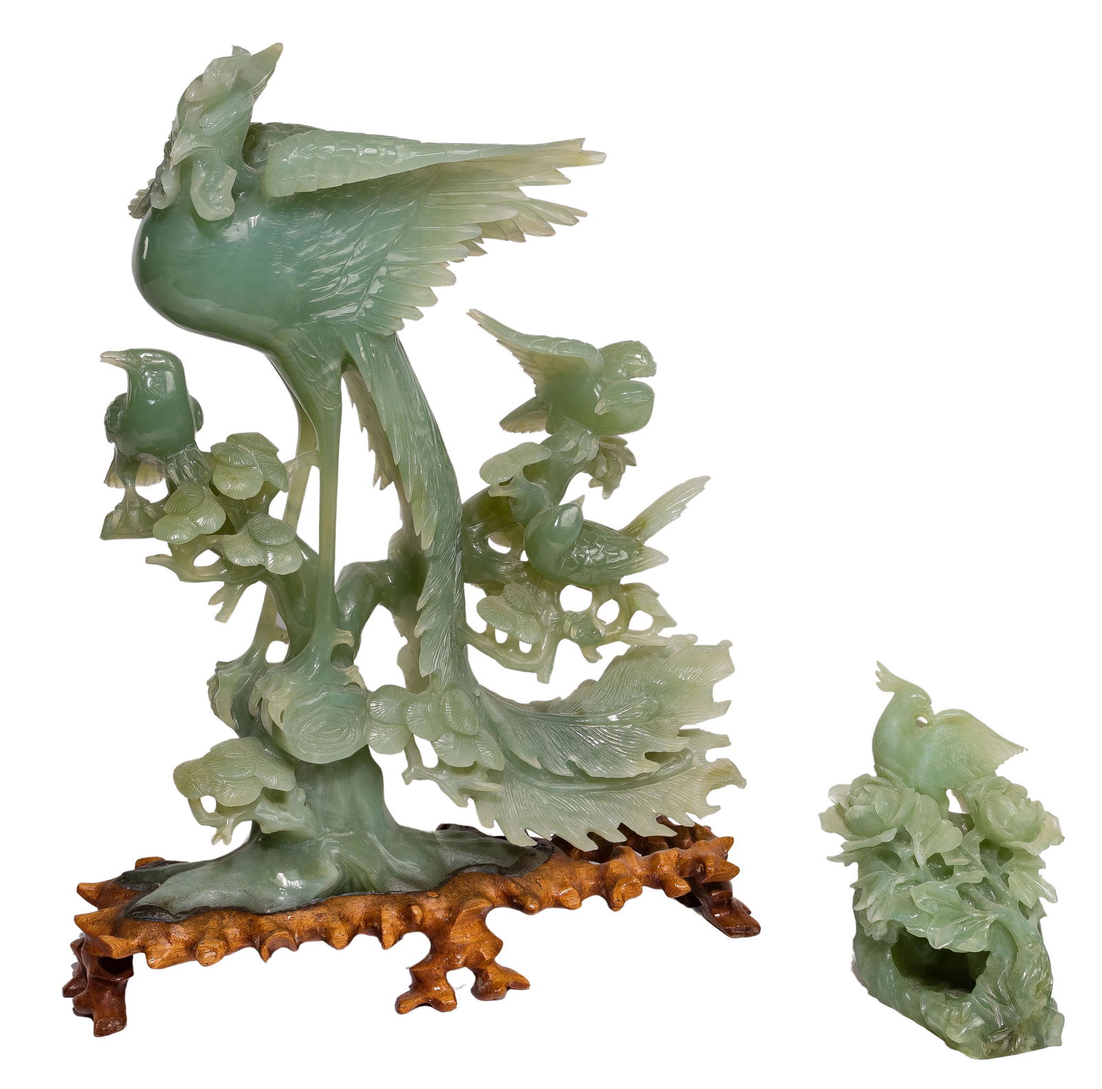 Asian Jadeite Jade Bird Statues (1 of 4)