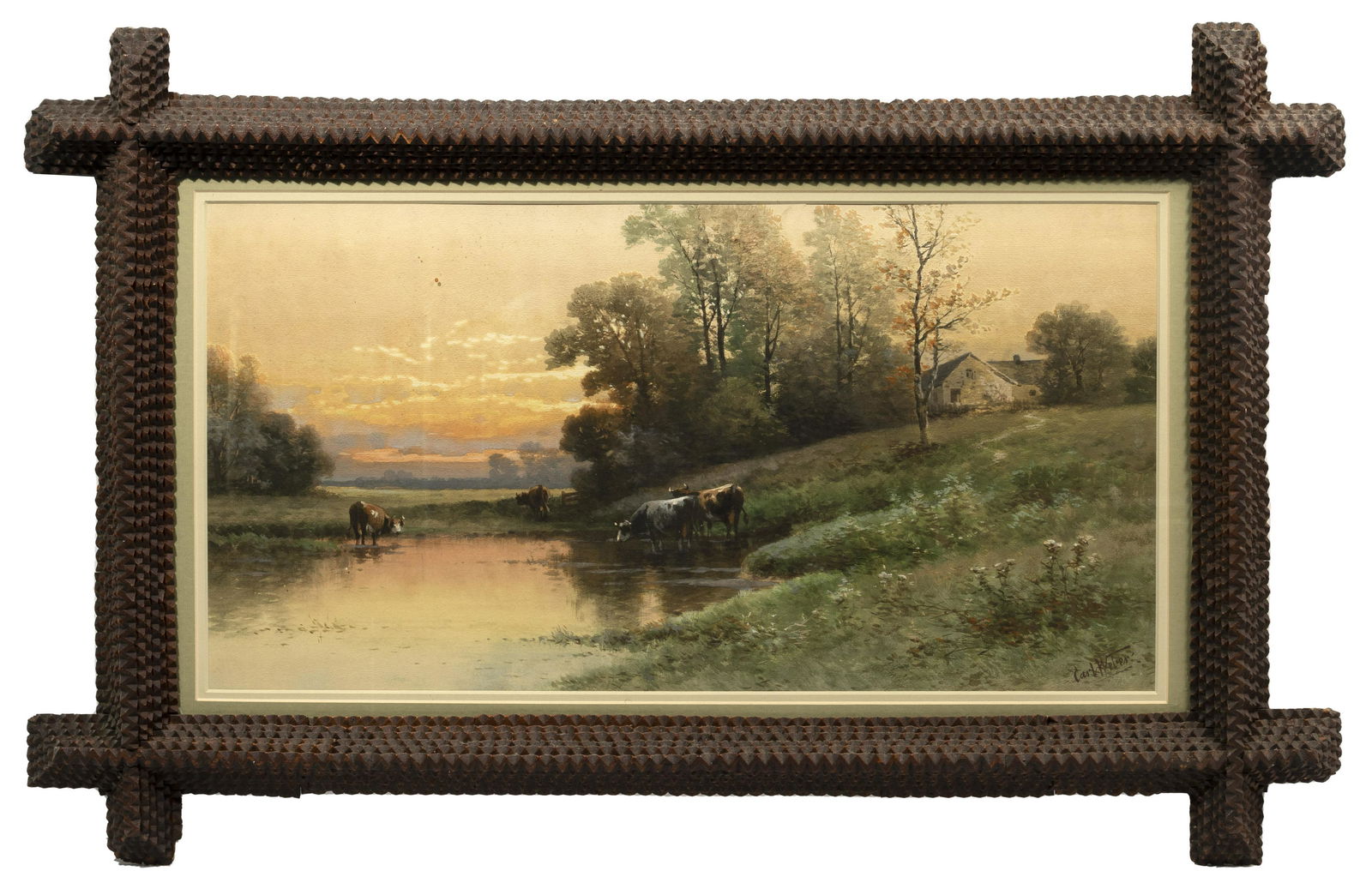 Carl Philipp Weber (German / American, 1849-1922) Watercolor Painting (1 of 3)