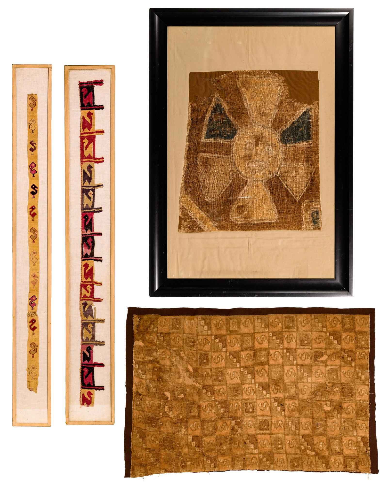 Pre-Columbian Style Textile Fragment Assortment (1 of 5)