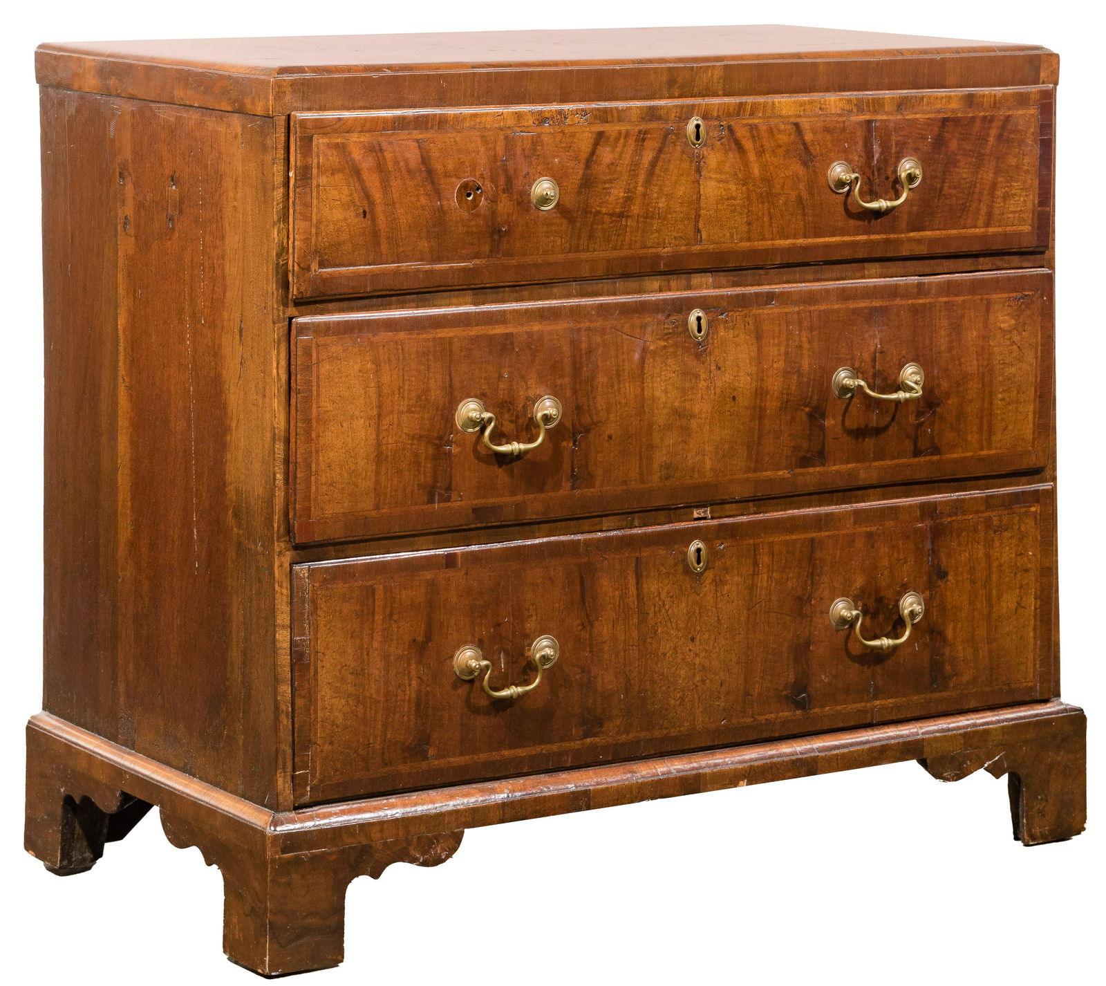 Georgian Walnut Chest of Drawers (1 of 2)