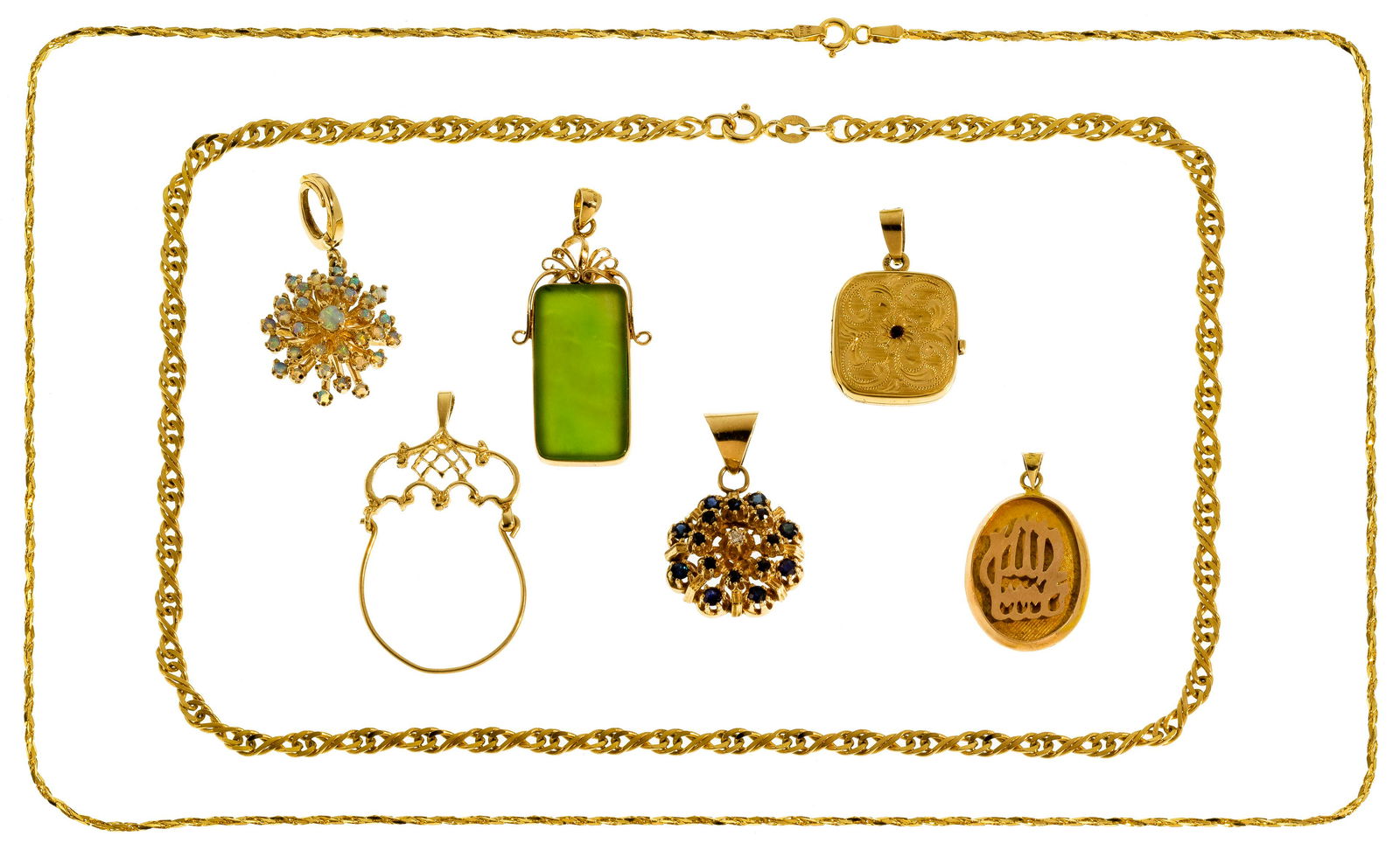 14k Gold and Gemstone Pendant and Necklace Assortment (1 of 1)