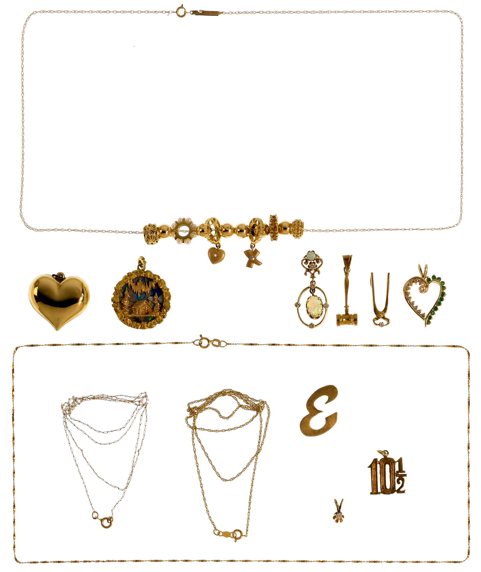 14k Gold and Gemstone Pendant and Necklace Assortment (1 of 1)