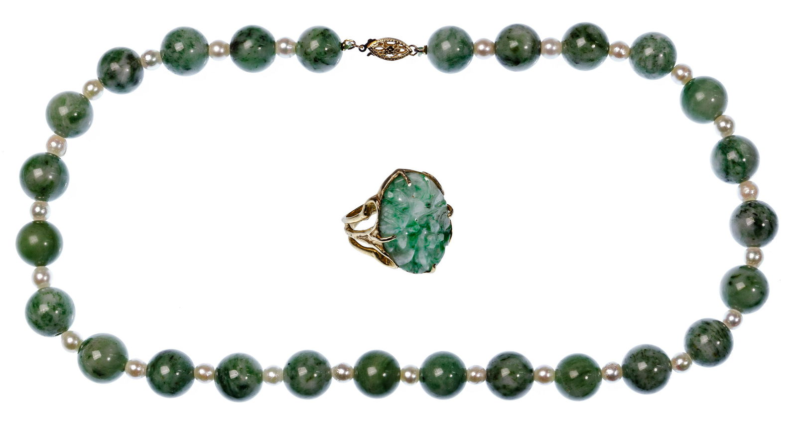 14k Yellow Gold, Stone and Pearl Jewelry (1 of 4)