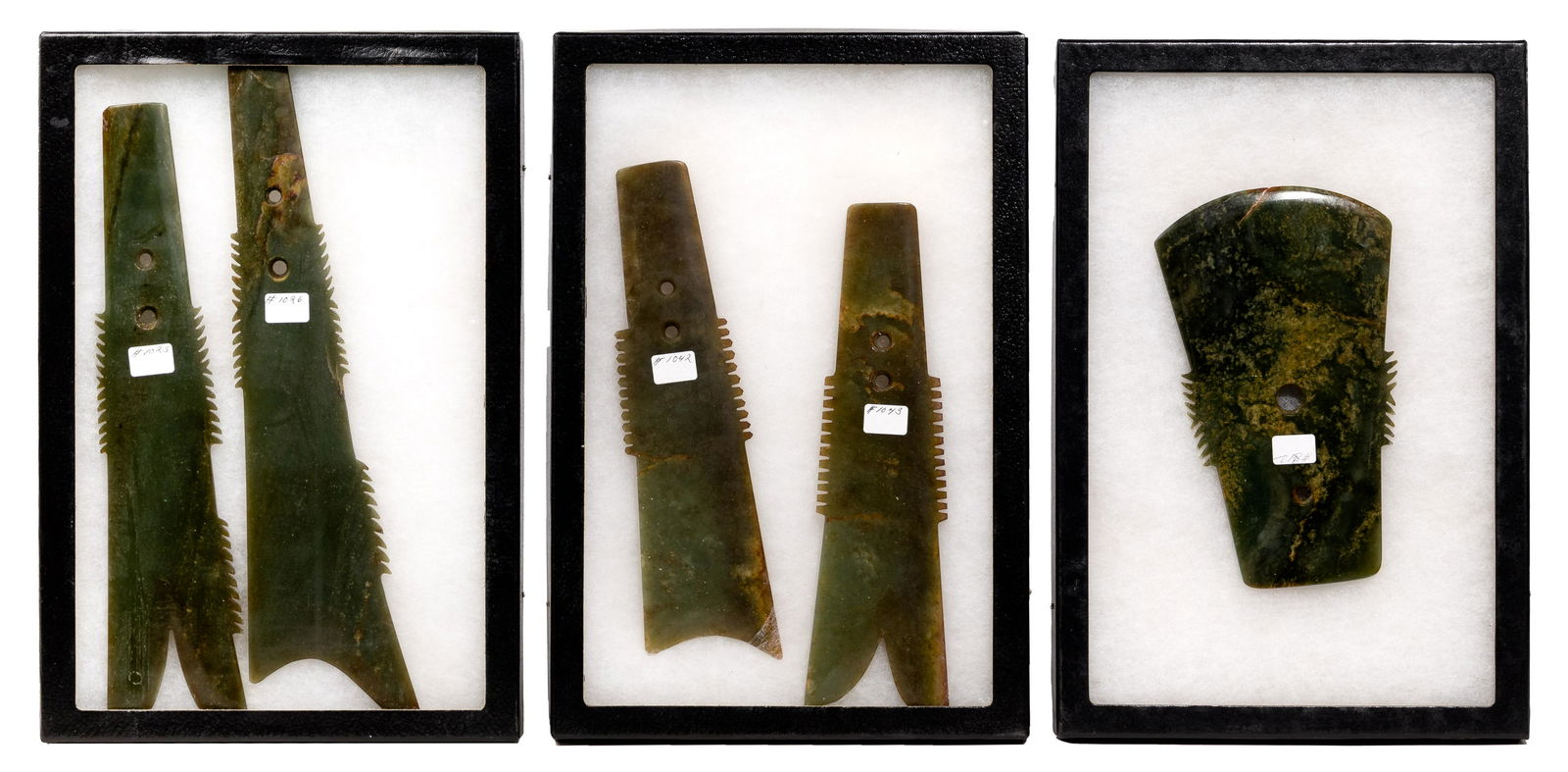 Chinese Jadeite Jade Axe Head Assortment (1 of 7)