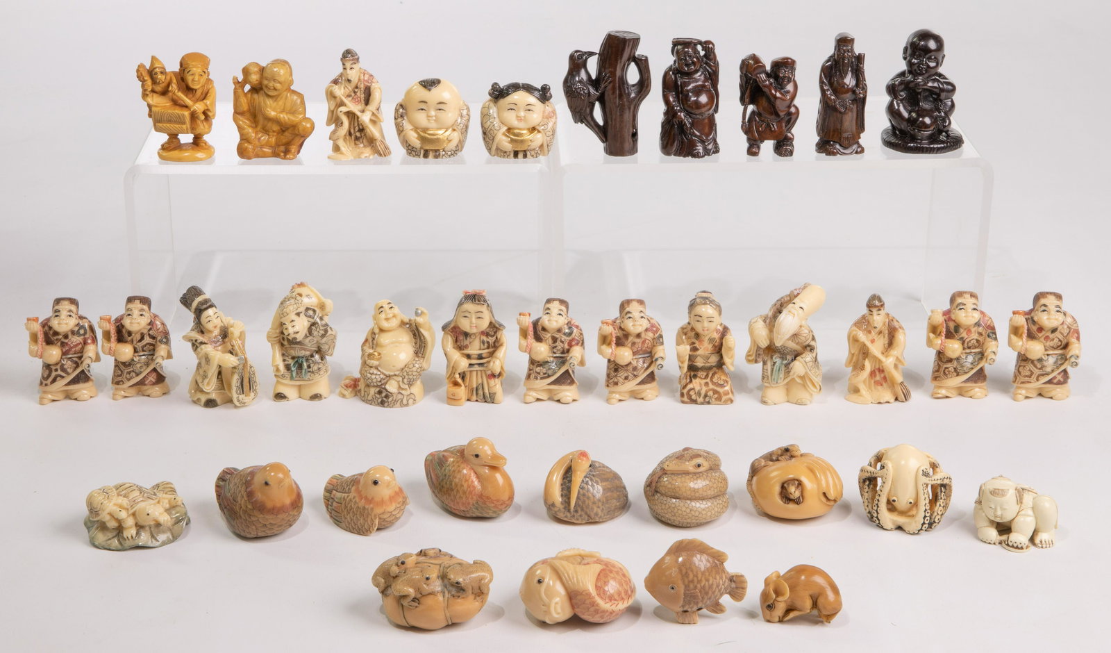 Asian Netsuke Figurine Assortment (1 of 9)