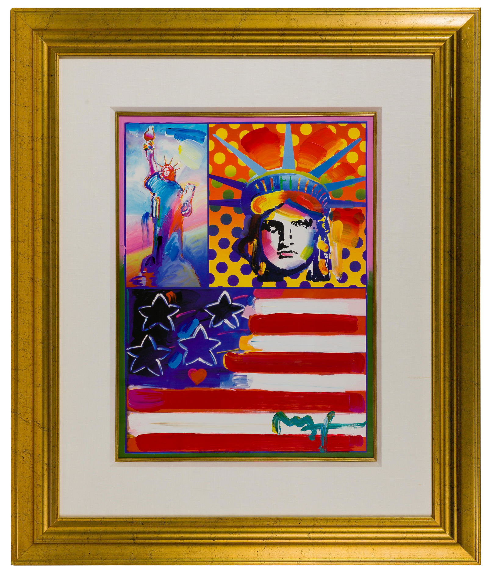 Peter Max (German / American, b.1937) 'God Bless America IV' Mixed Media (1 of 3)