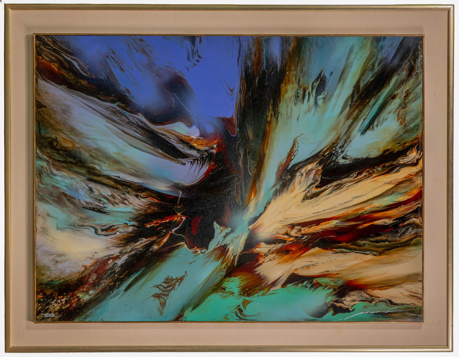 Leonardo Nierman (Mexican / American, b.1932) 'Genesis' Oil on Masonite (1 of 4)