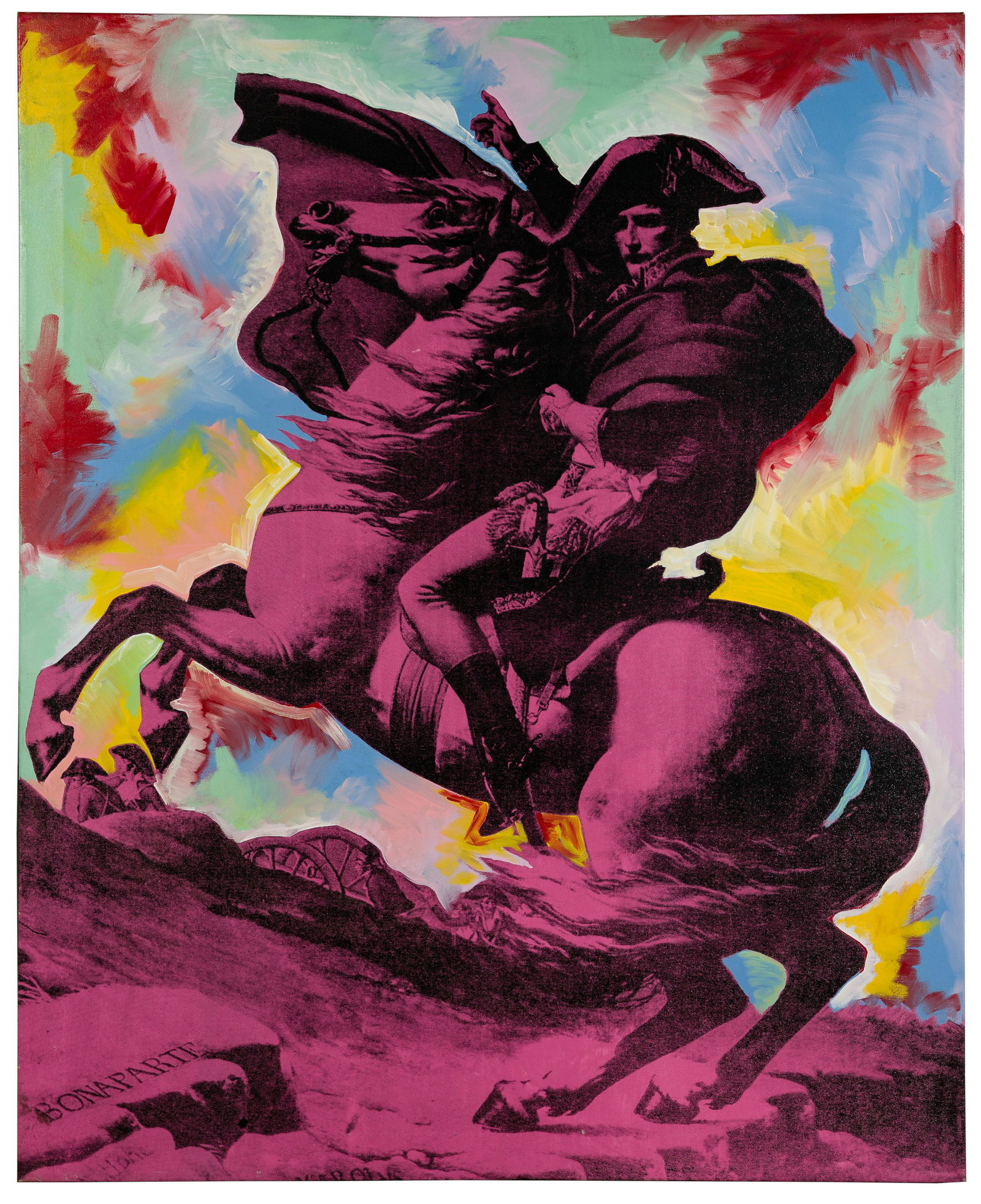 Steven Kaufman (American, 1960-2010) 'Napoleon' Silkscreen on Canvas (1 of 6)