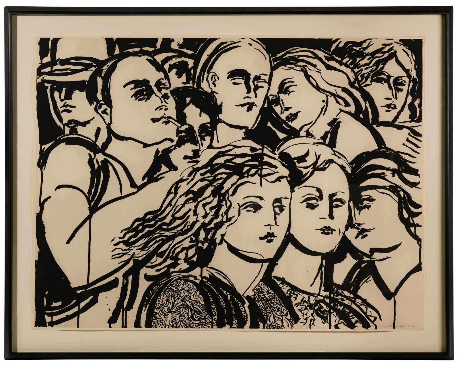 Lester Johnson (American, 1919-2010) 'Passing Image' Etching (1 of 4)