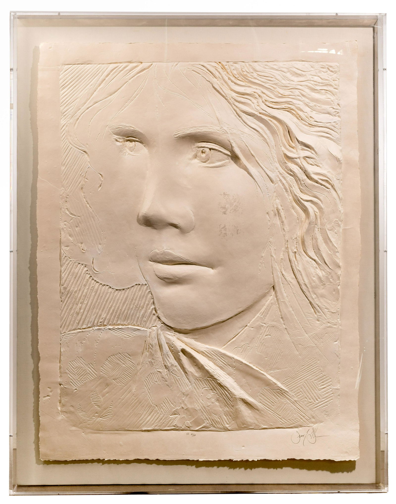 Frank Gallo (American, 1933-2019) 'Secrets' Cast Paper Relief (1 of 3)