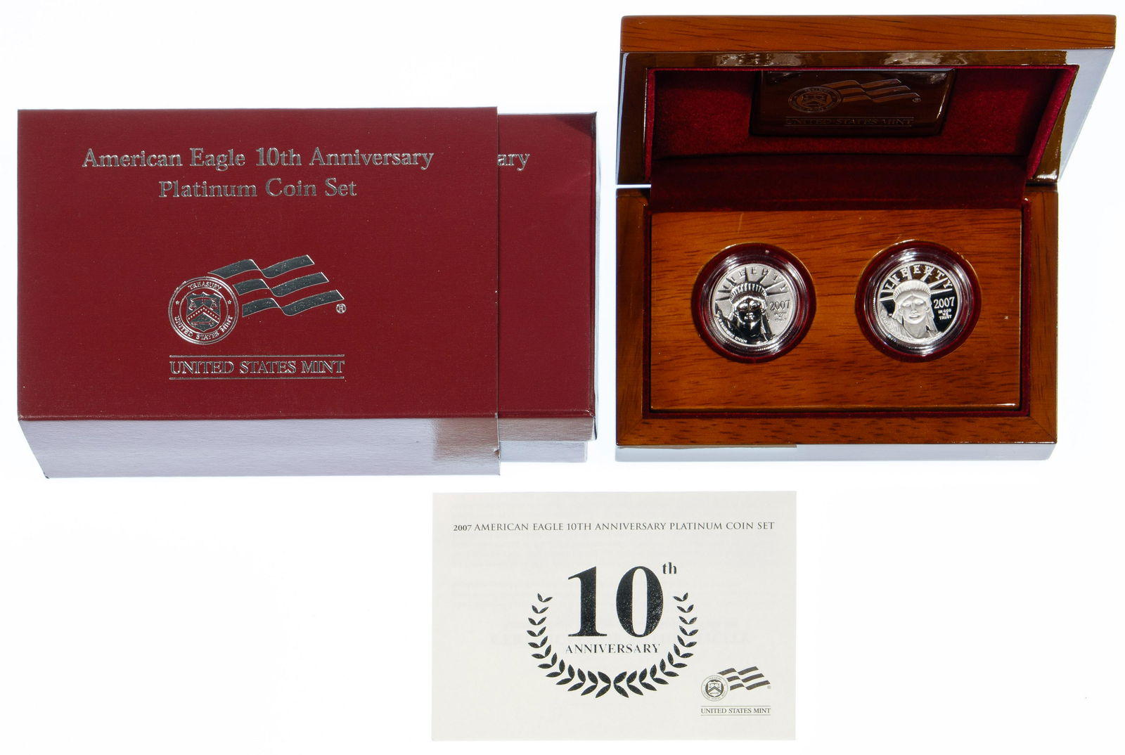 2007-W American Eagle 10th Anniversary Platinum Coin Set (1 of 3)
