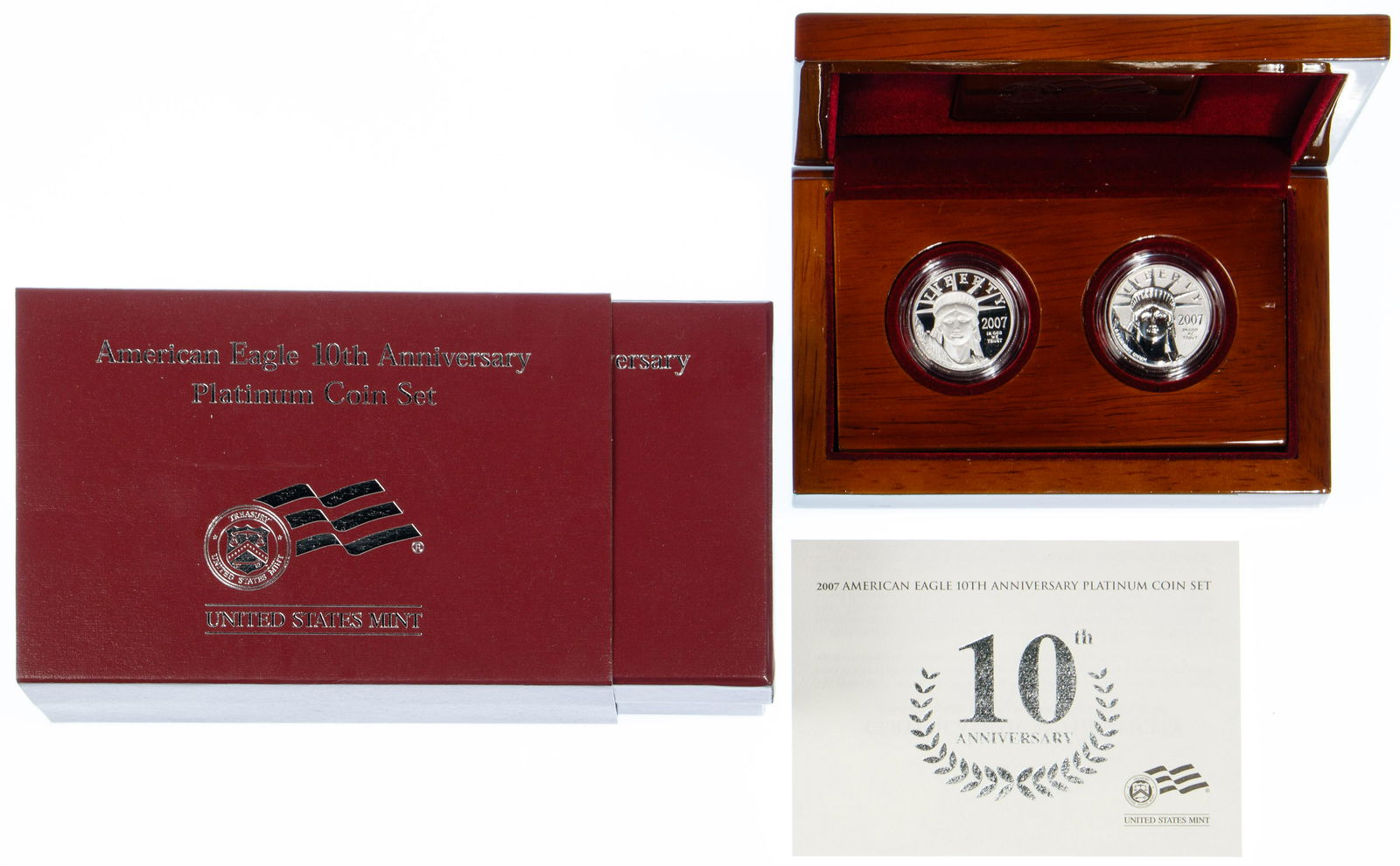 2007-W American Eagle 10th Anniversary Platinum Coin Set (1 of 3)