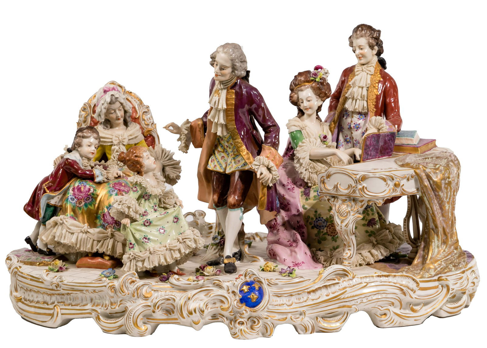 Aelteste Volkstedter Porcelain Figural Grouping (1 of 5)