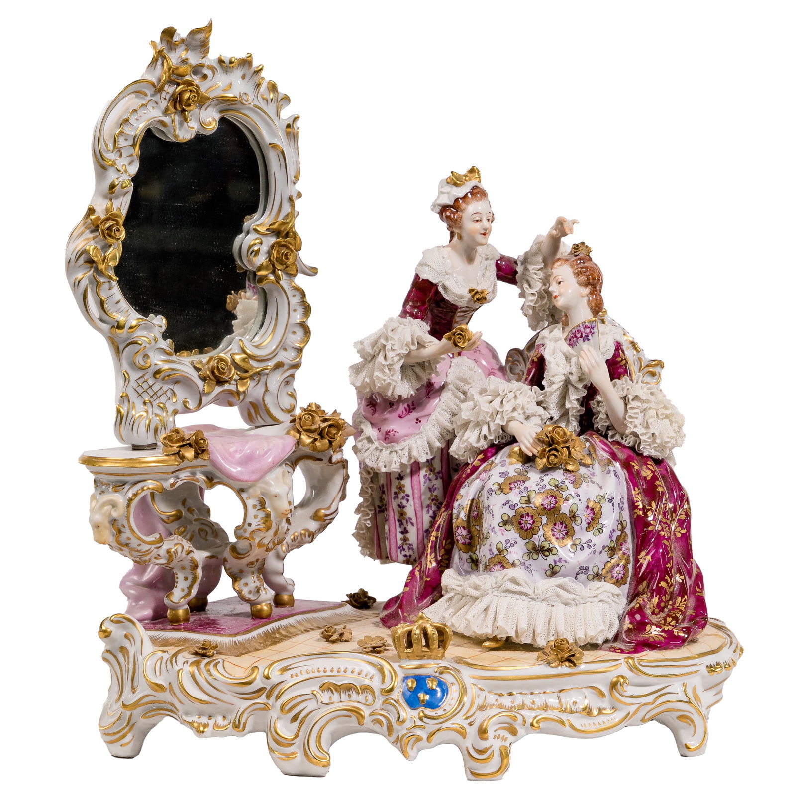 German Rococo Style Porcelain Figural Grouping (1 of 4)