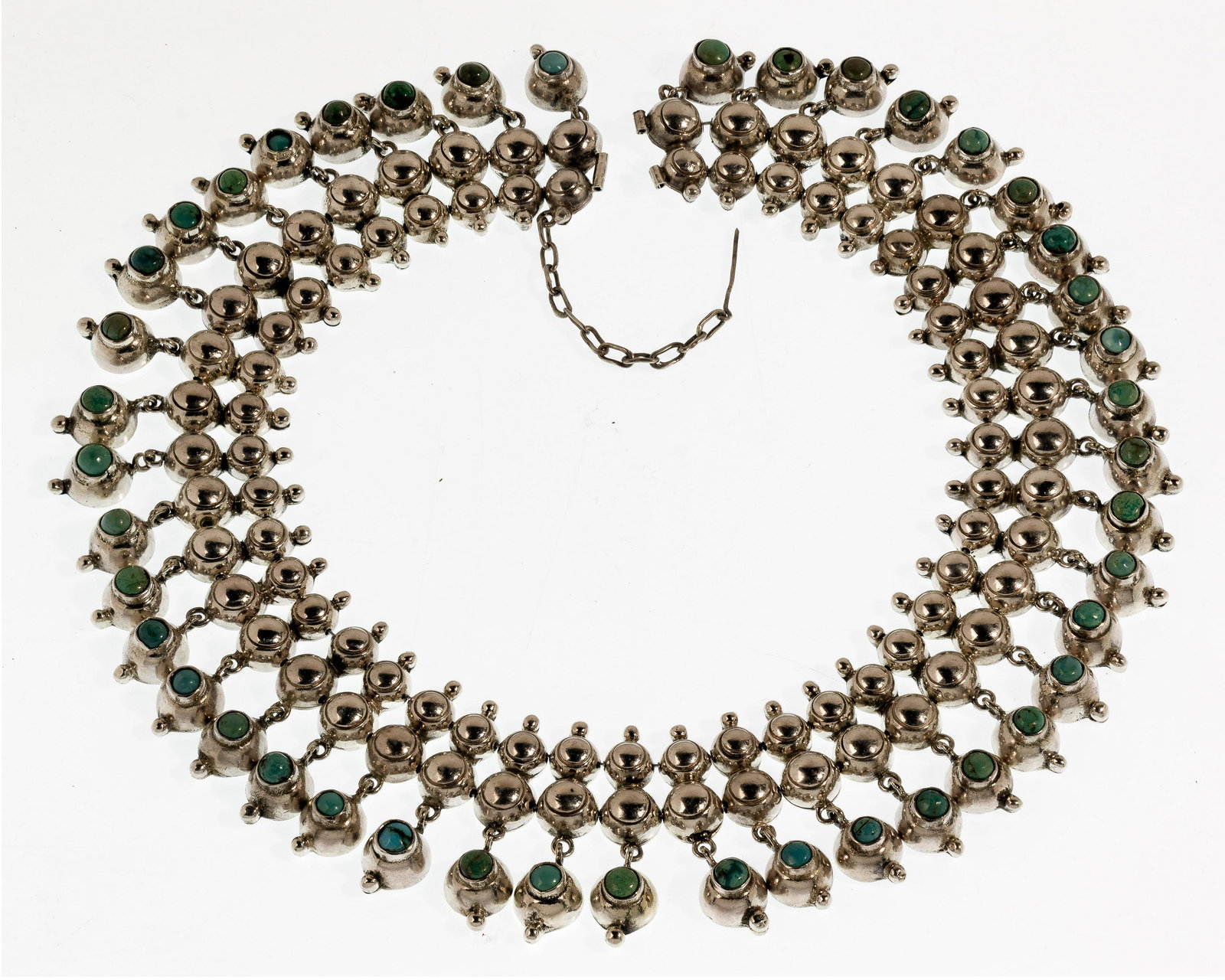William Spratling Sterling Silver and Turquoise Necklace (1 of 5)