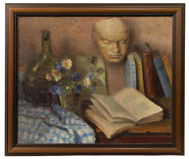 Marcel Dyf (French, 1899-1985) Oil on Canvas: Marcel Dyf (French, 1899-1985) Oil on Canvas Undated, signed lower right, depicting a still life image, in black and brown wood frame Property from: Private Collector, Glencoe, IL Height: 15 inches, W